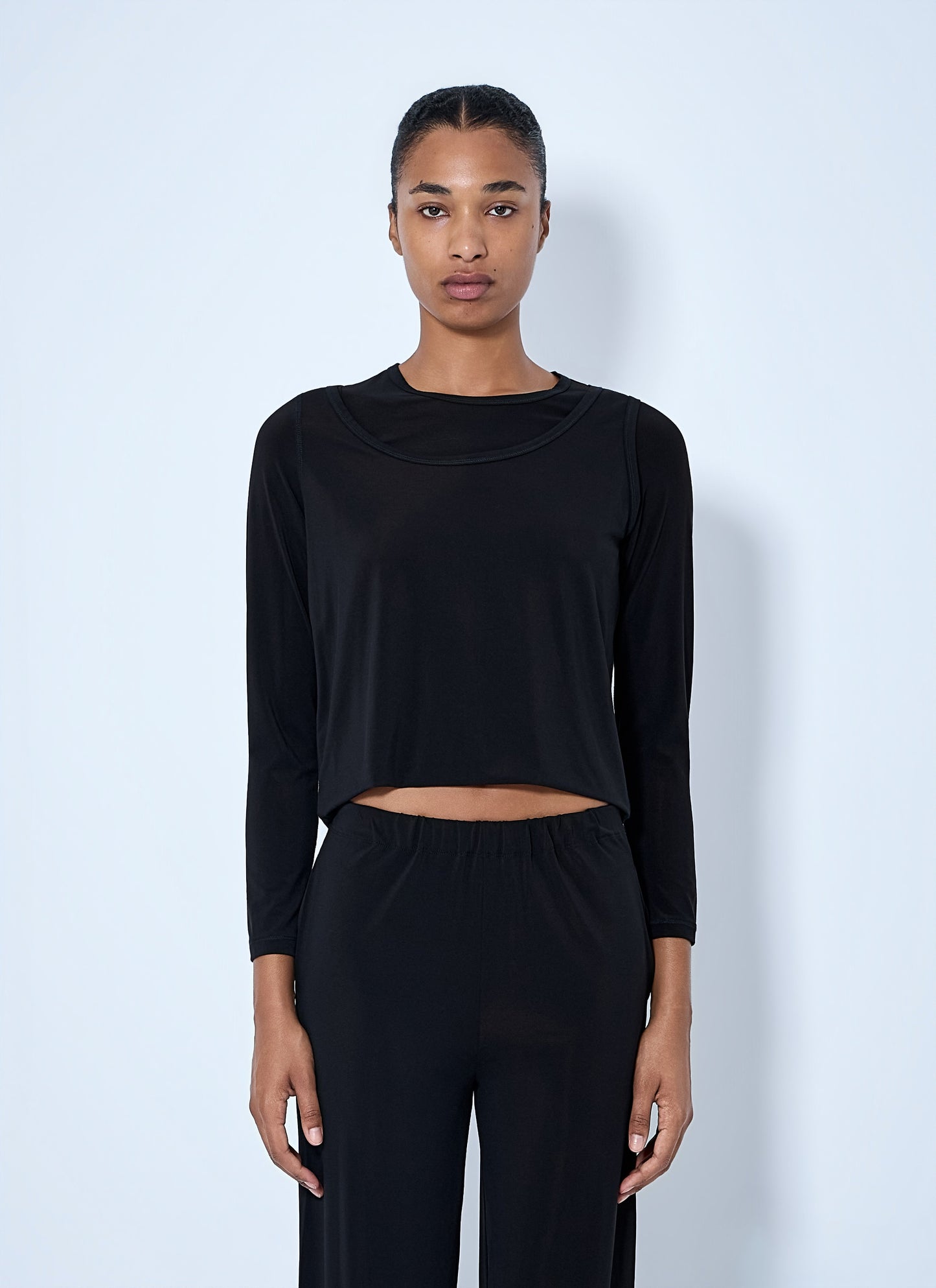Issey Miyake Women Long Sleeve Cropped Top ISSEY MIYAKE