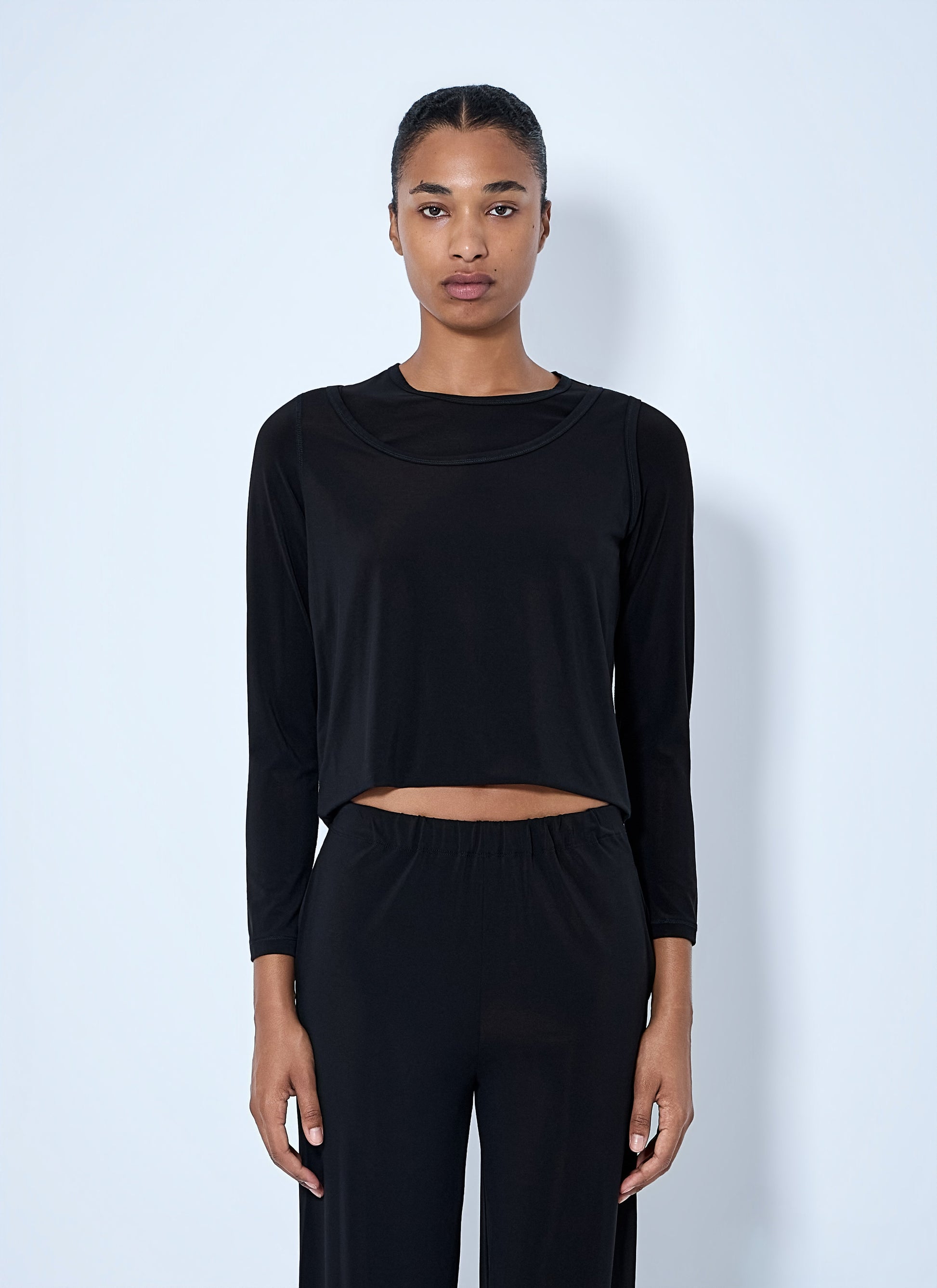 Issey Miyake Women Long Sleeve Cropped Top ISSEY MIYAKE