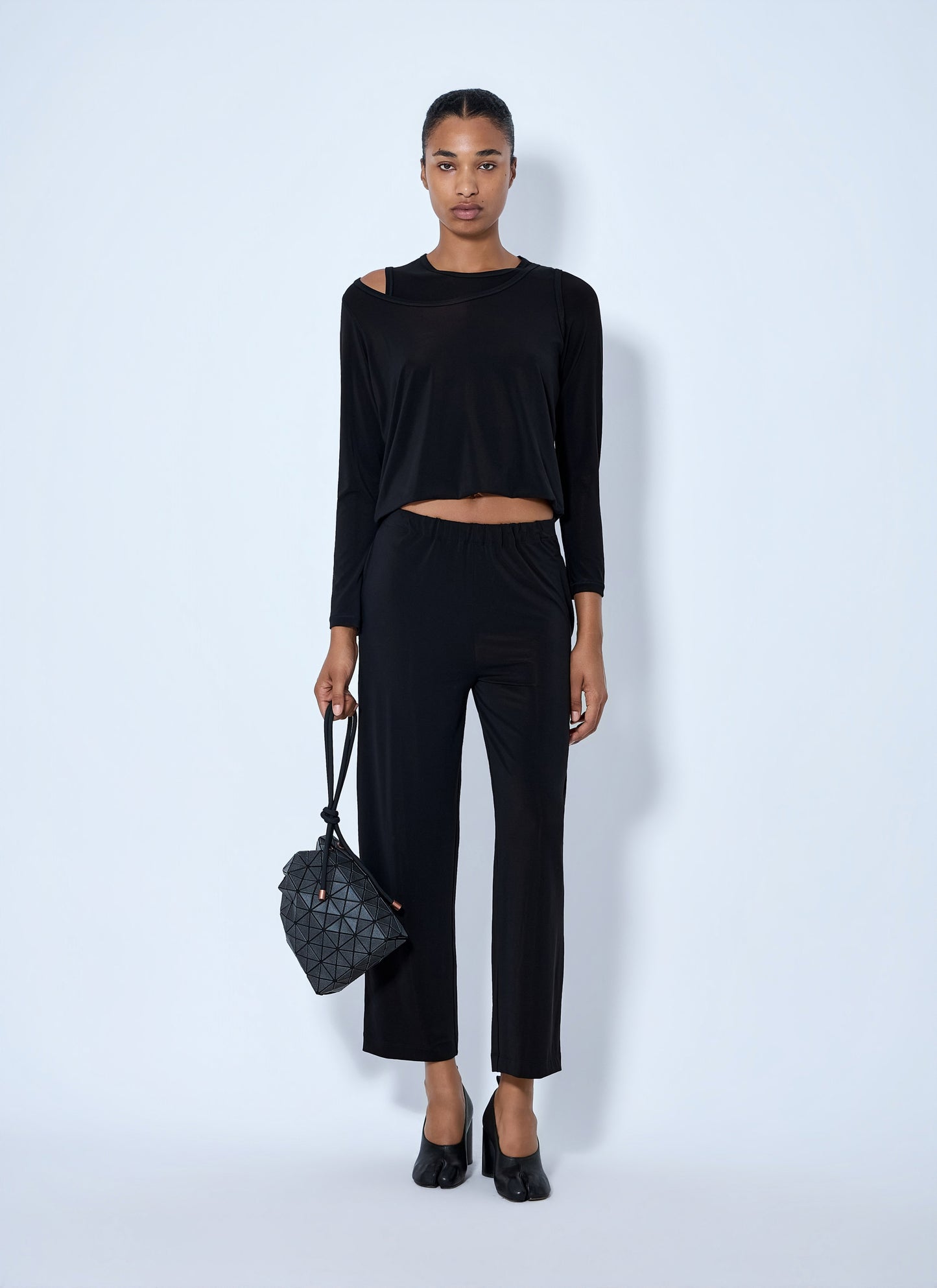 Issey Miyake Women Long Sleeve Cropped Top ISSEY MIYAKE