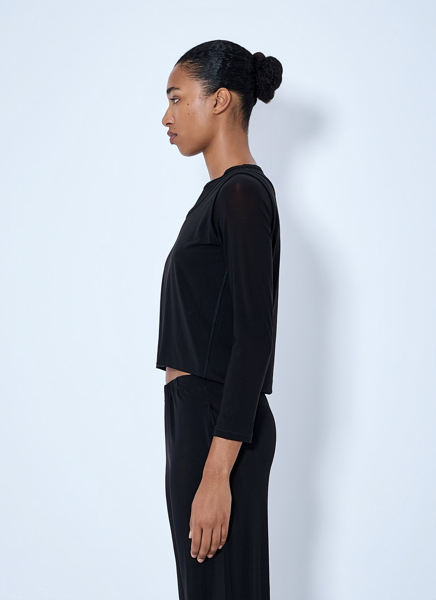 Issey Miyake Women Long Sleeve Cropped Top ISSEY MIYAKE