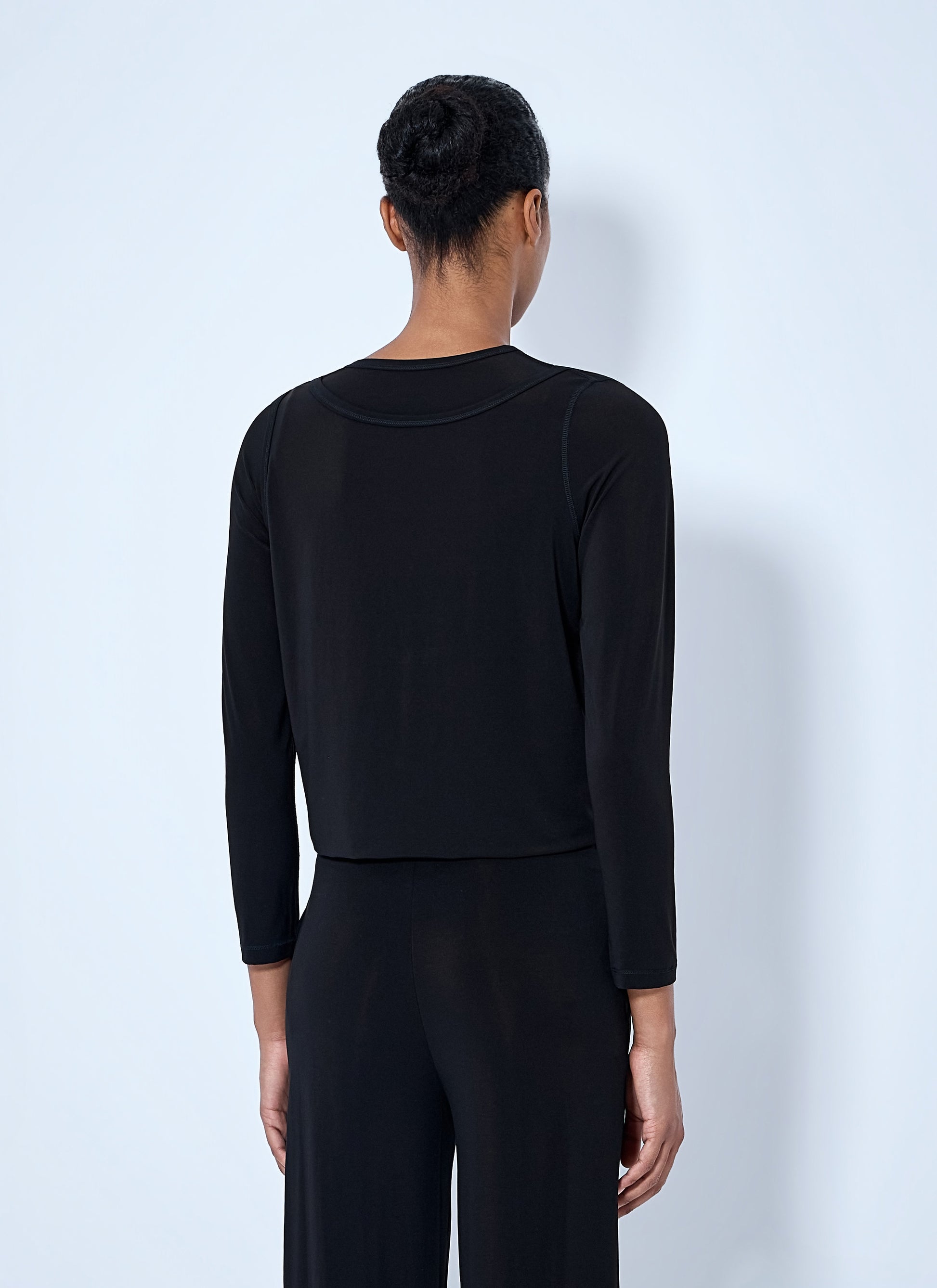 Issey Miyake Women Long Sleeve Cropped Top ISSEY MIYAKE