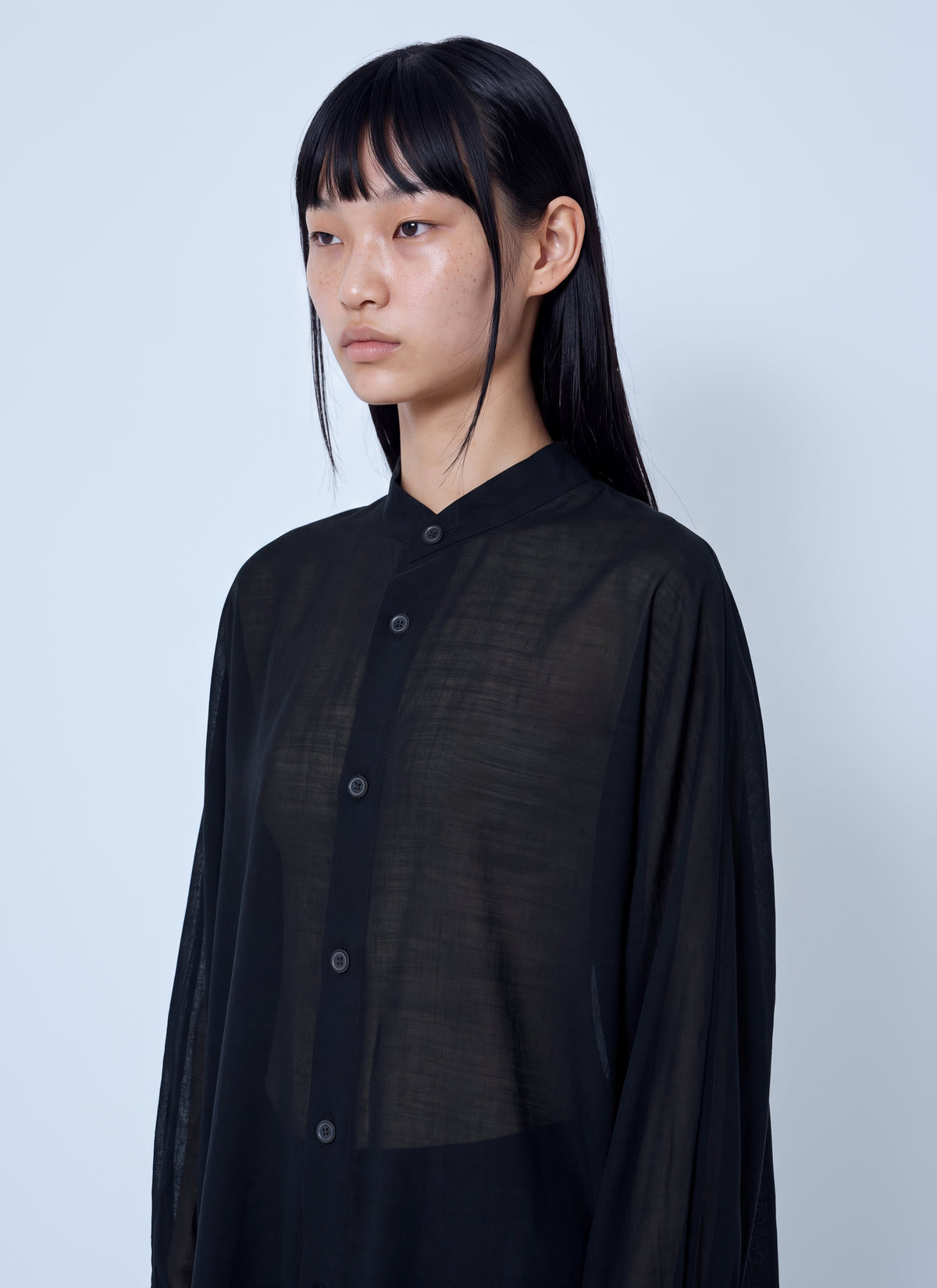 Issey Miyake Women Sheer Wool Shirt