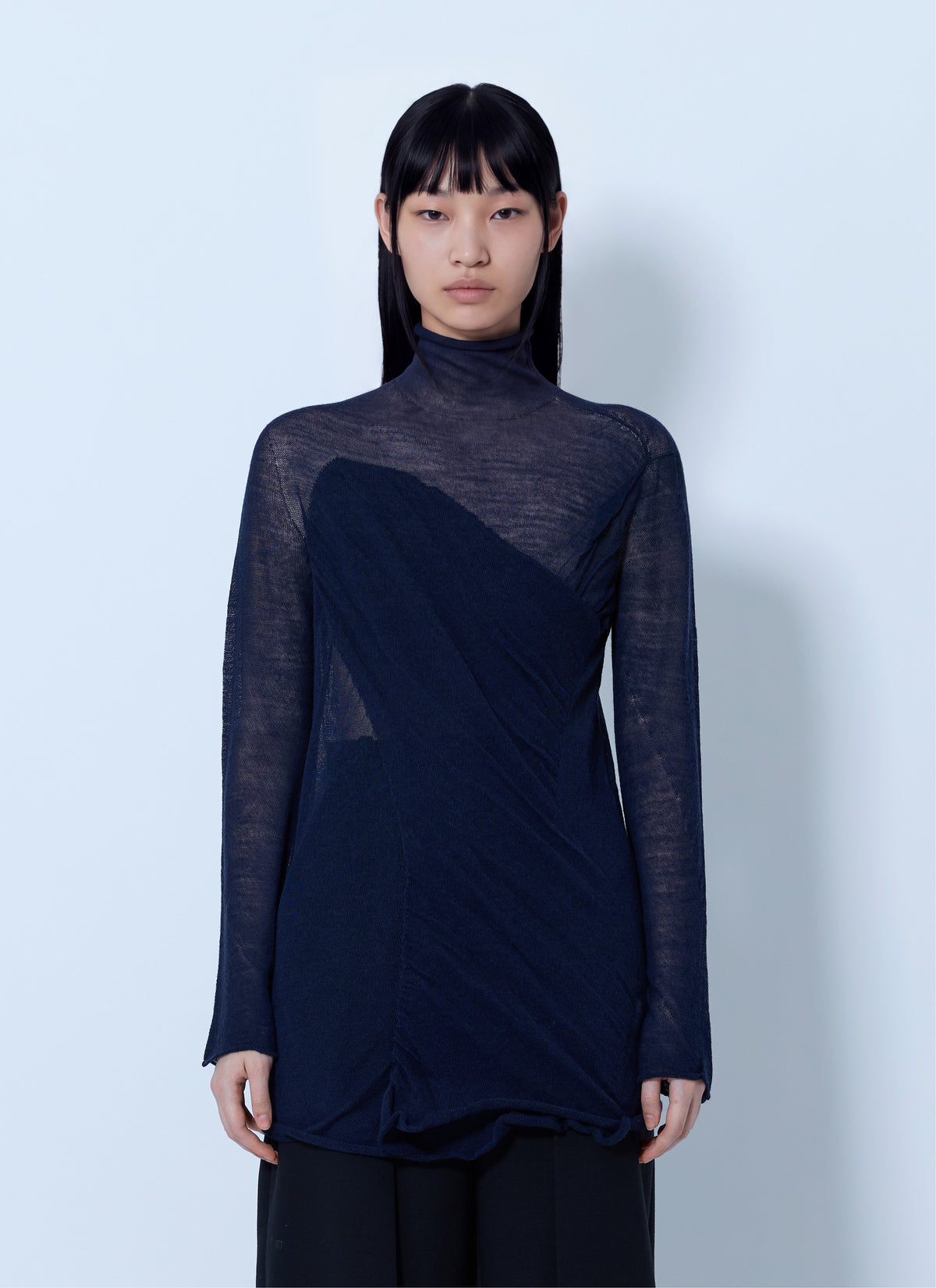 Issey Miyake Women Sheer Turtleneck Sweater ISSEY MIYAKE
