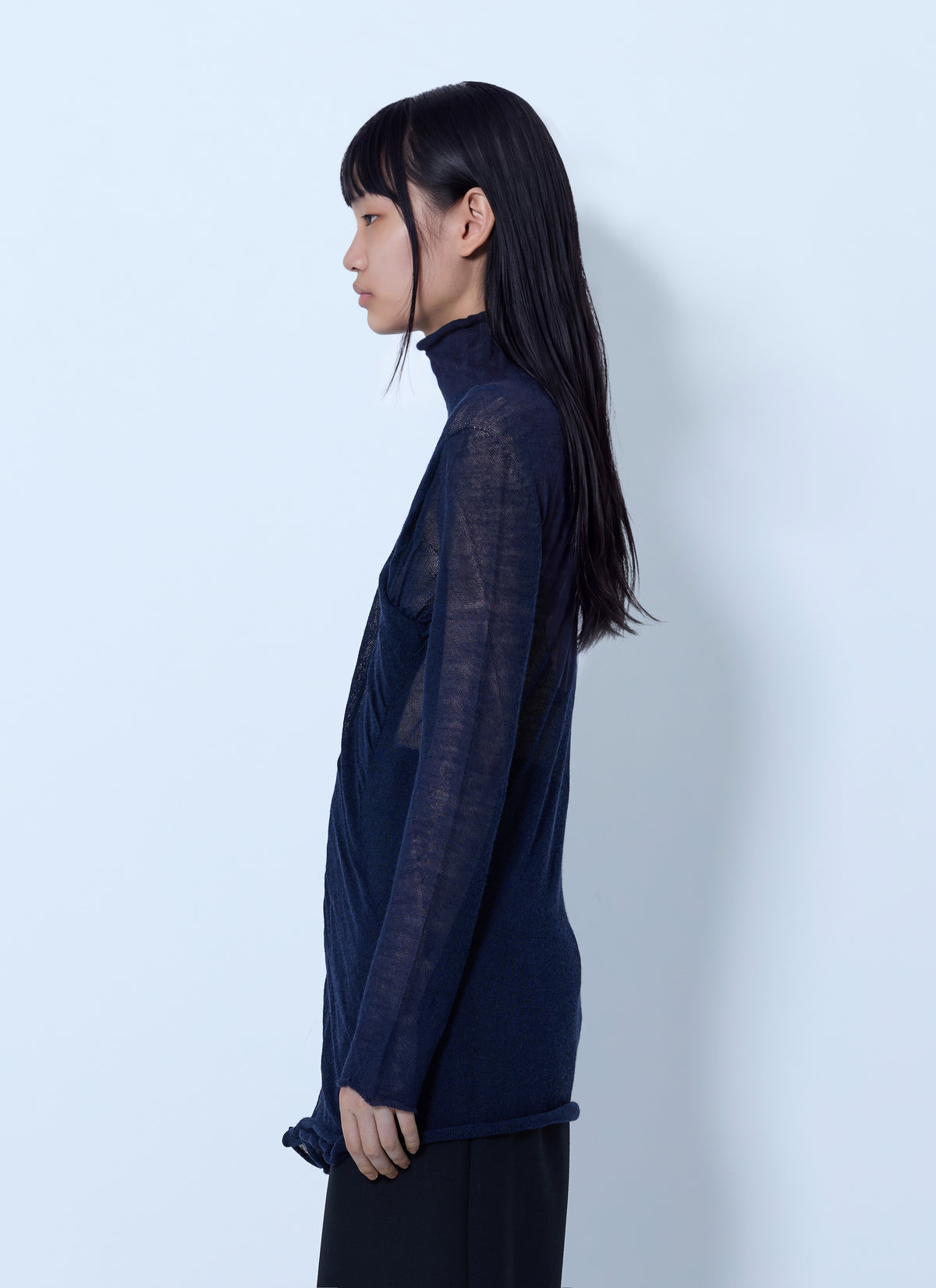 Issey Miyake Women Sheer Turtleneck Sweater ISSEY MIYAKE