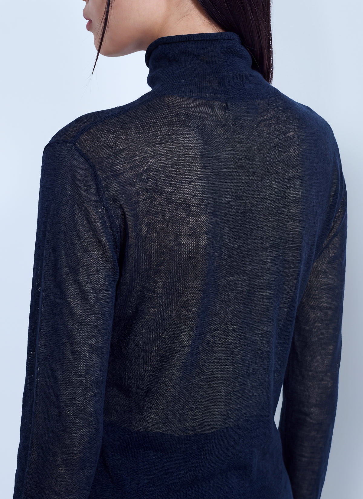 Issey Miyake Women Sheer Turtleneck Sweater ISSEY MIYAKE