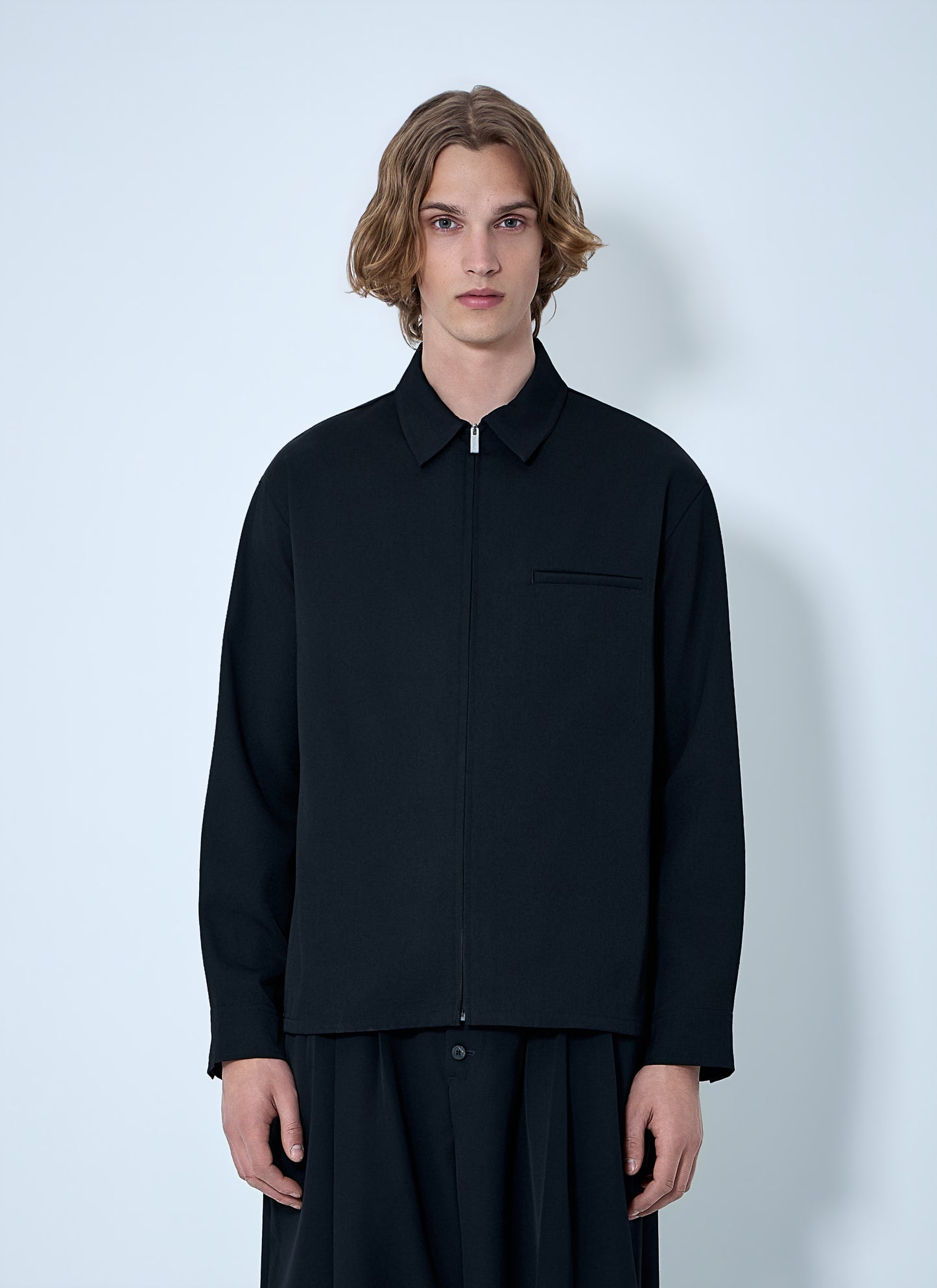 Jacquemus Men Zip-Front Cotton Shirt JACQUEMUS