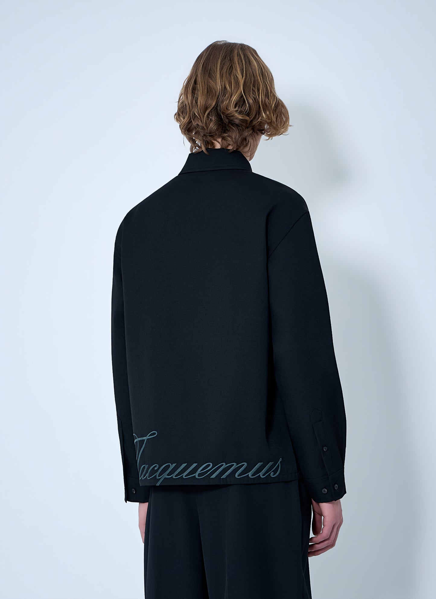 Jacquemus Men Zip-Front Cotton Shirt JACQUEMUS