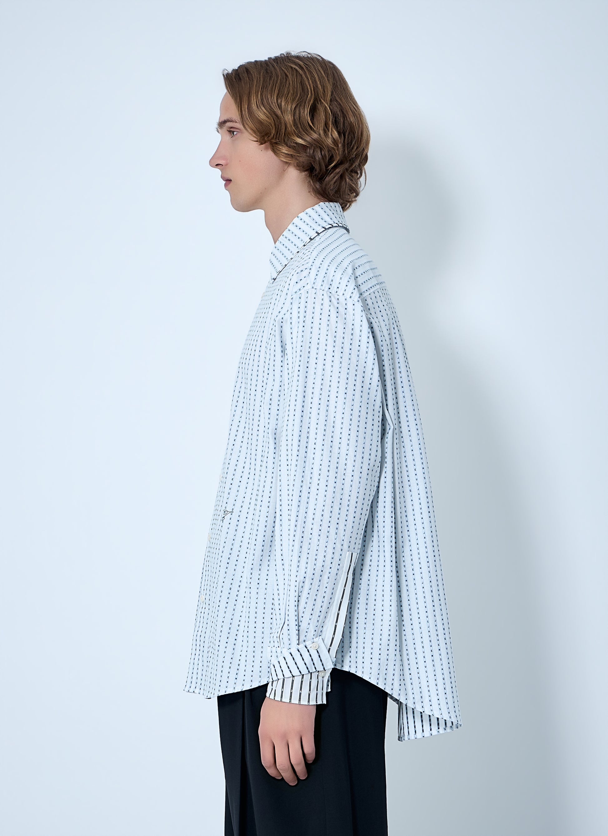 Jacquemus Men Patterned Cotton Poplin Shirt JACQUEMUS