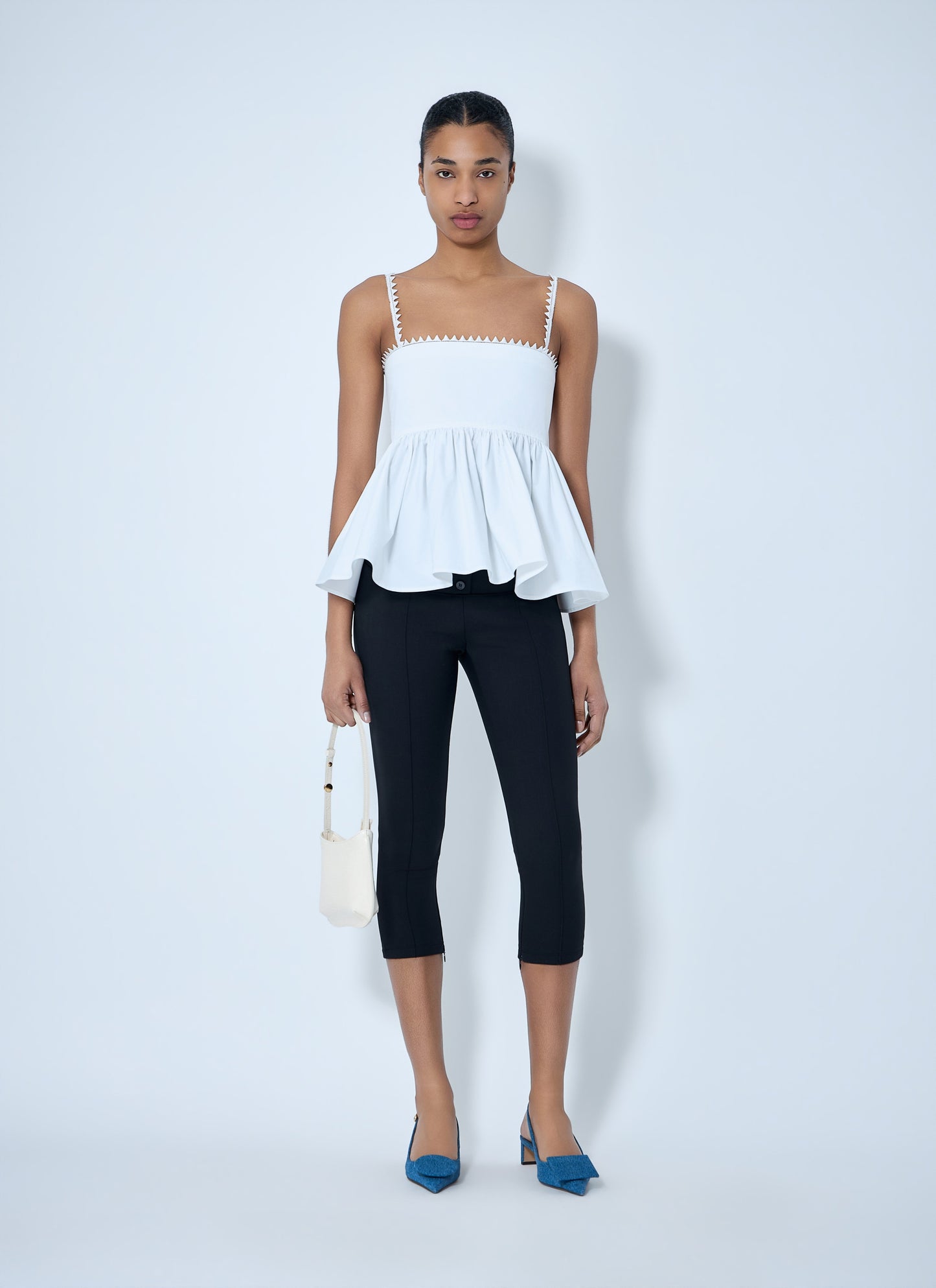 Jacquemus Women Peplum Top With Zigzag Trim JACQUEMUS