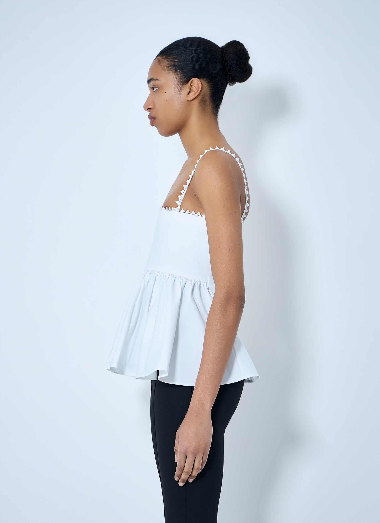 Jacquemus Women Peplum Top With Zigzag Trim JACQUEMUS