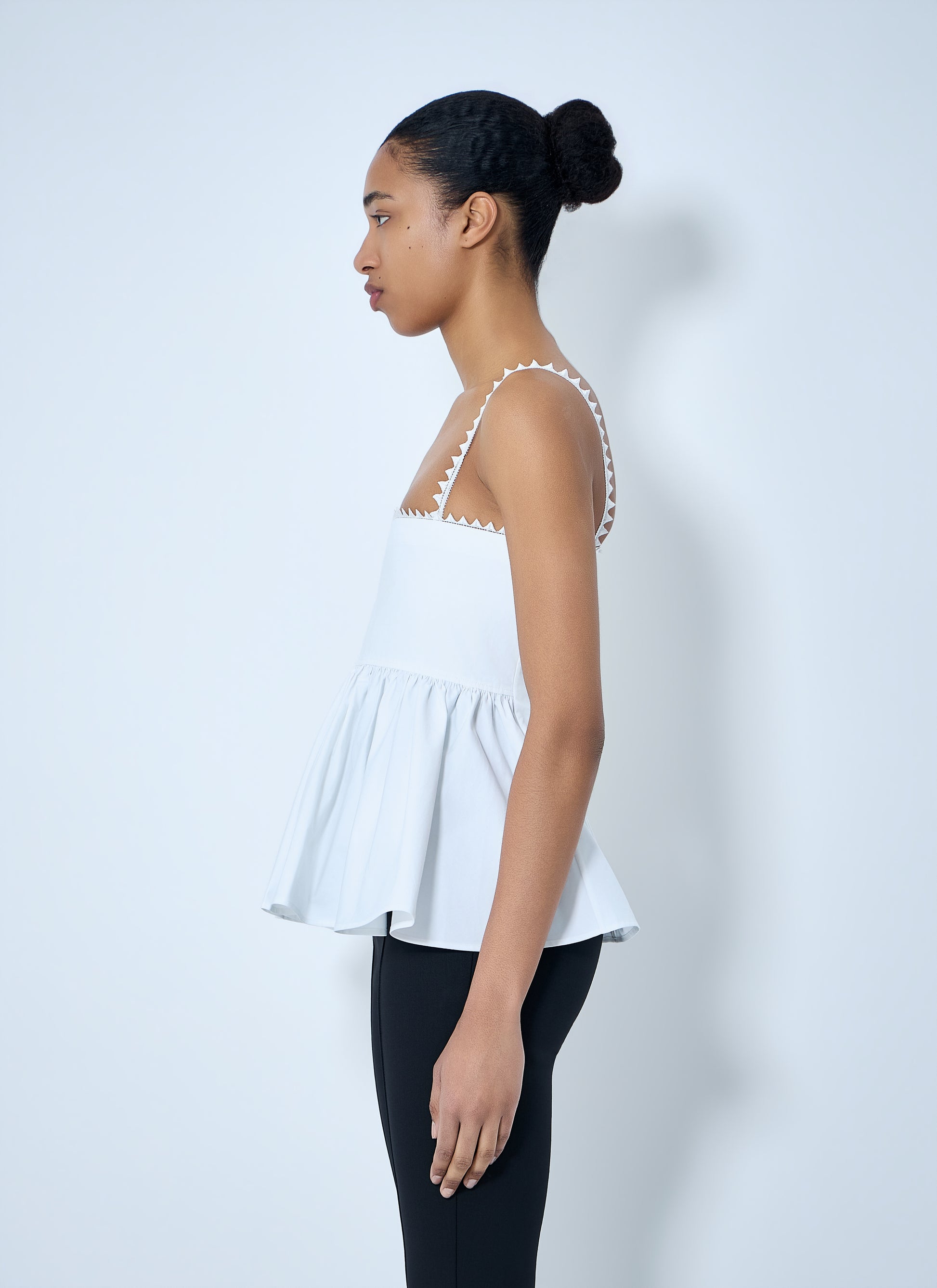 Jacquemus Women Peplum Top With Zigzag Trim JACQUEMUS