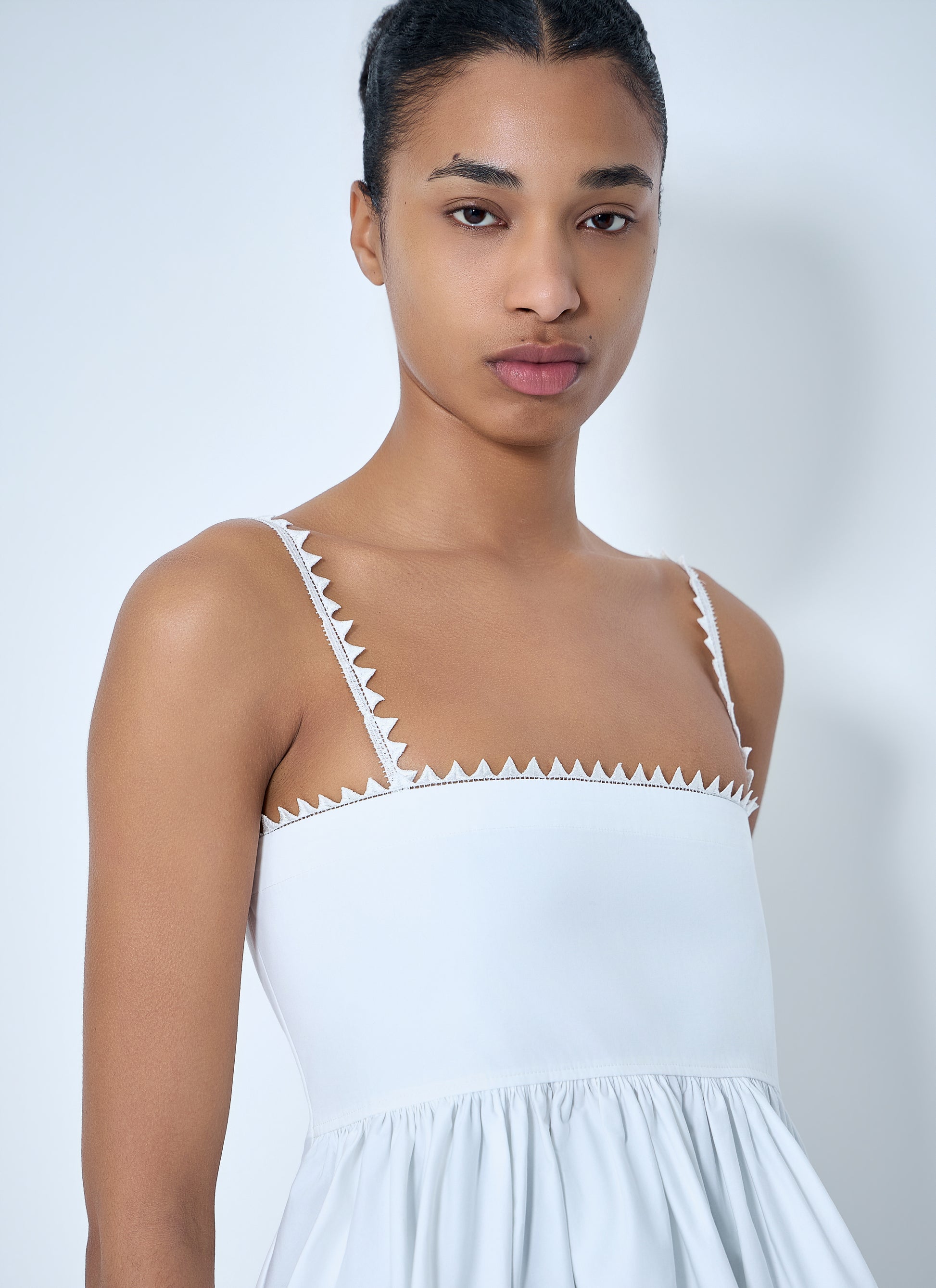 Jacquemus Women Peplum Top With Zigzag Trim JACQUEMUS
