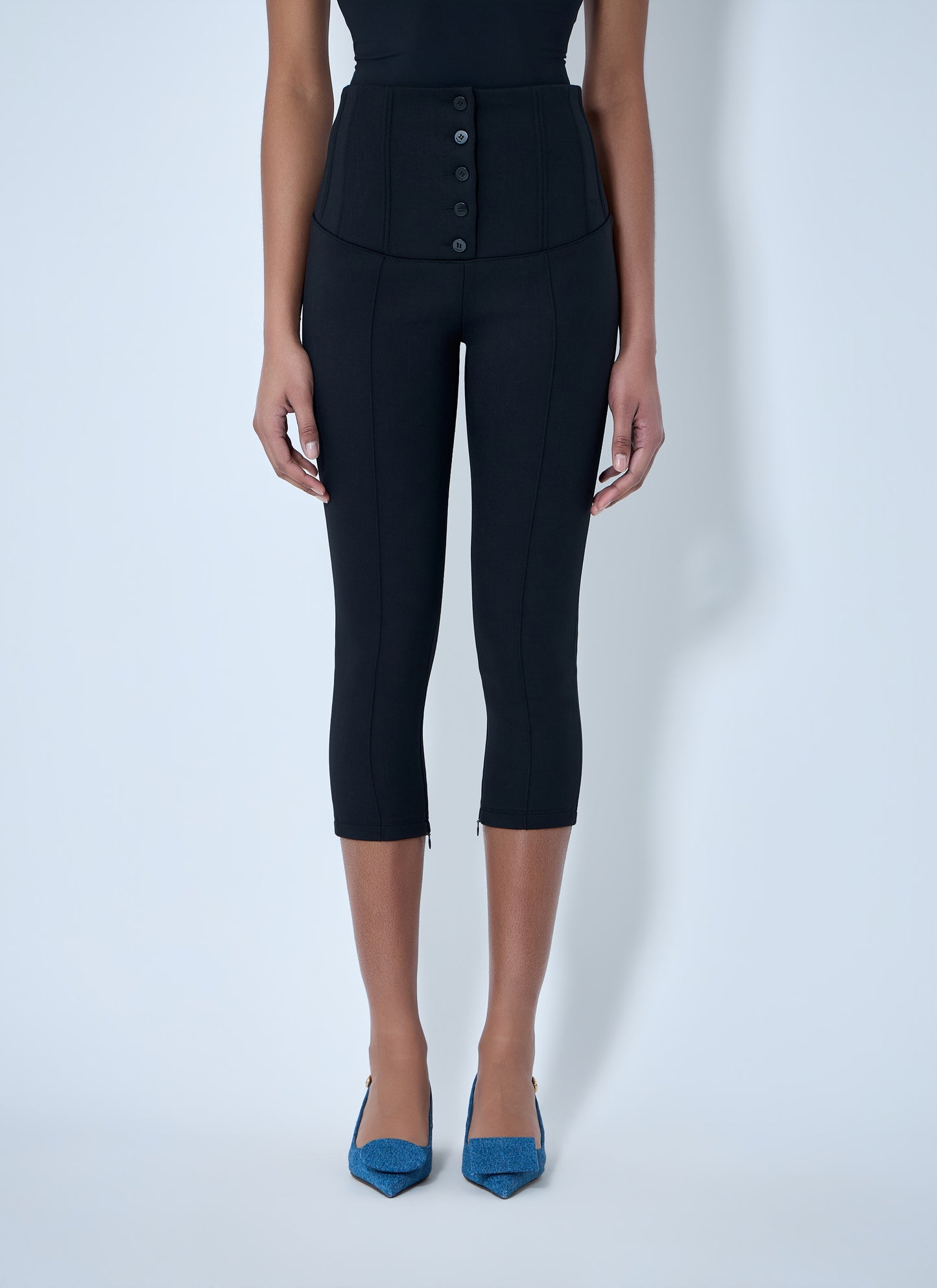 Jacquemus Women High-Waisted Buttoned Cycling Pants JACQUEMUS