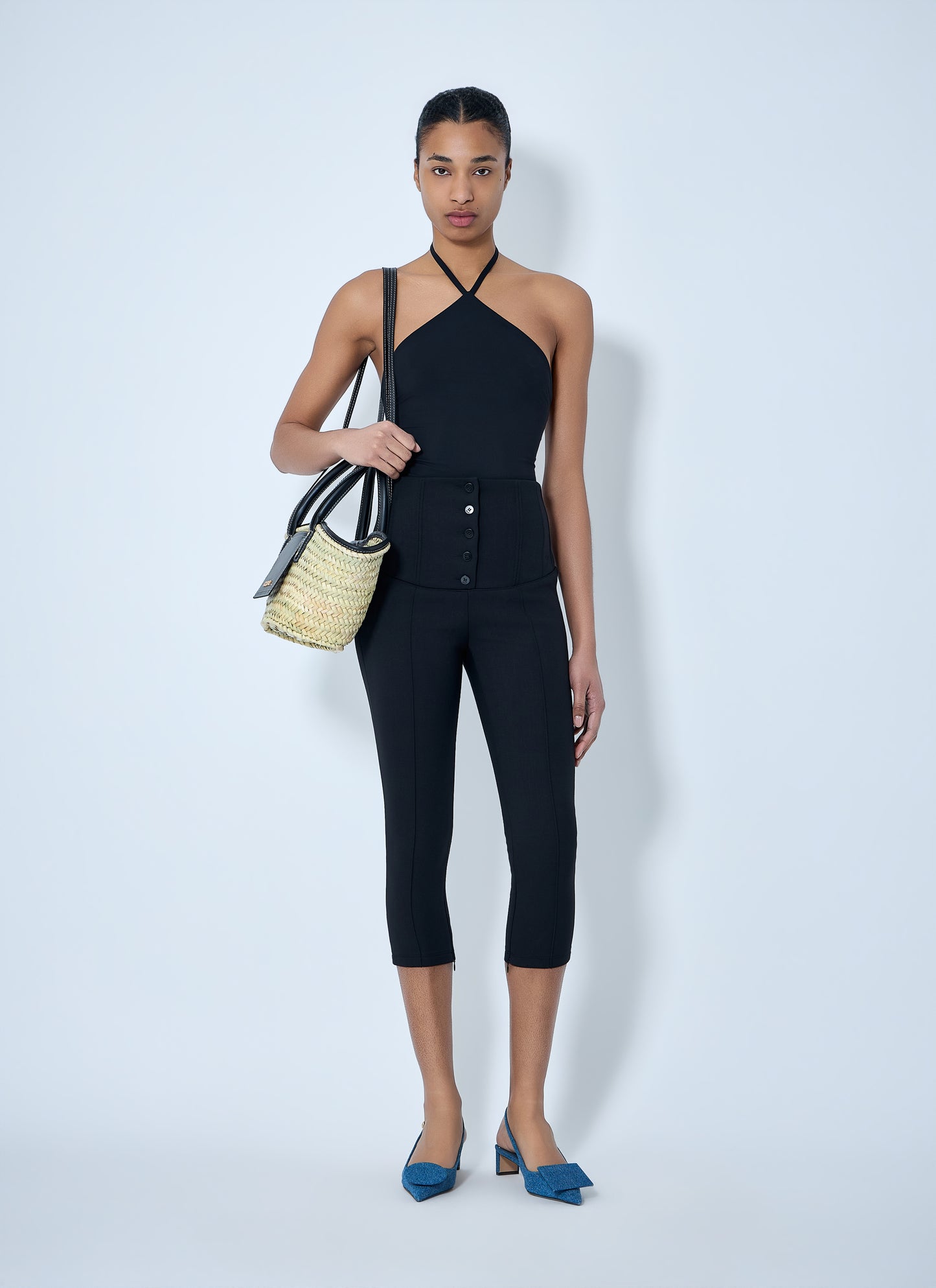 Jacquemus Women High-Waisted Buttoned Cycling Pants JACQUEMUS