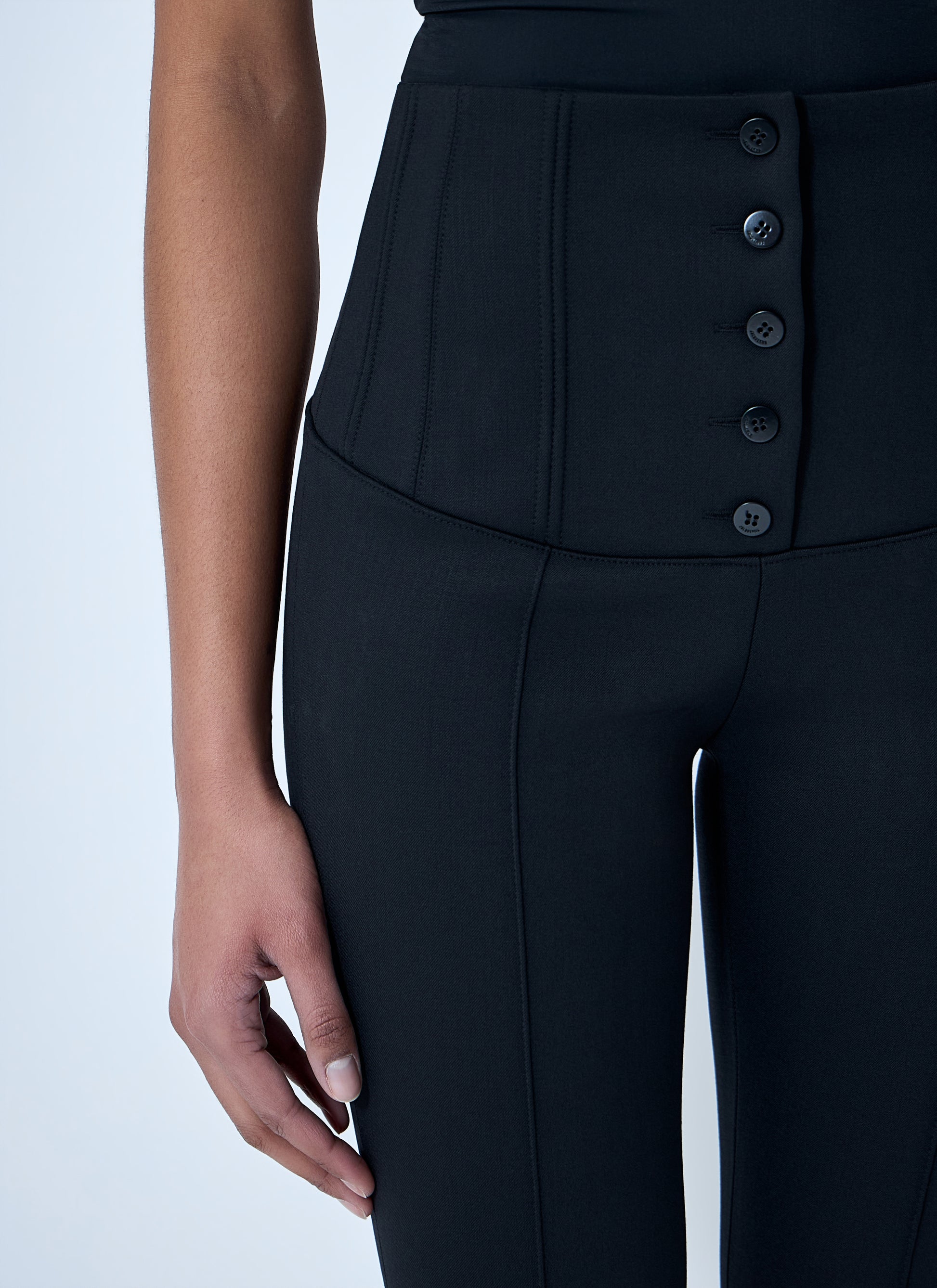 Jacquemus Women High-Waisted Buttoned Cycling Pants JACQUEMUS