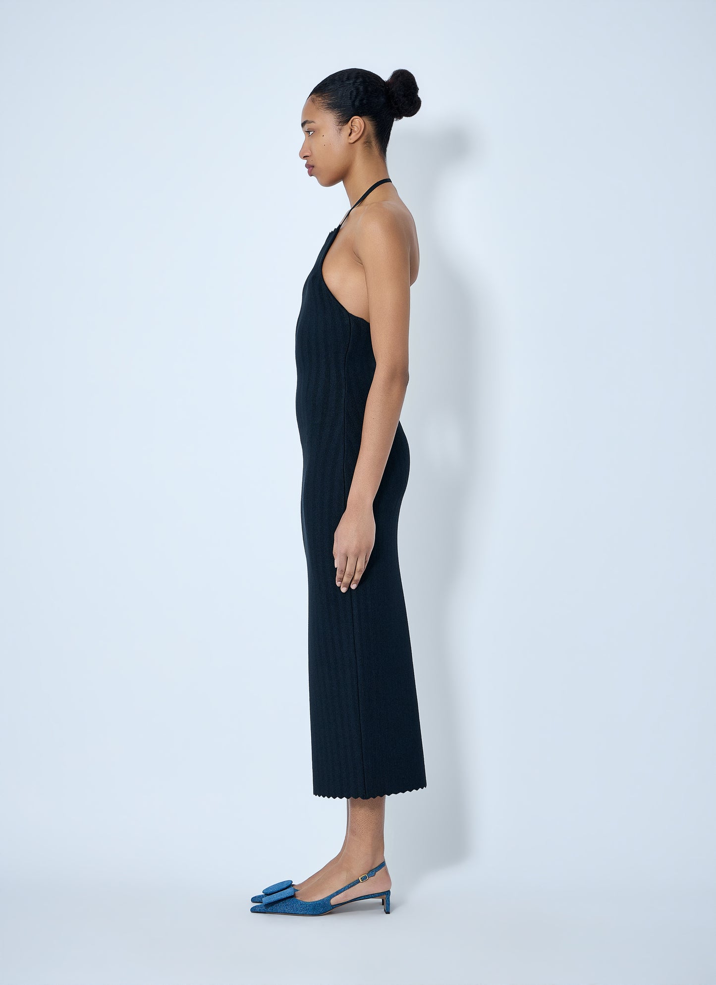 Jacquemus Women Halterneck Ribbed Knit Dress JACQUEMUS