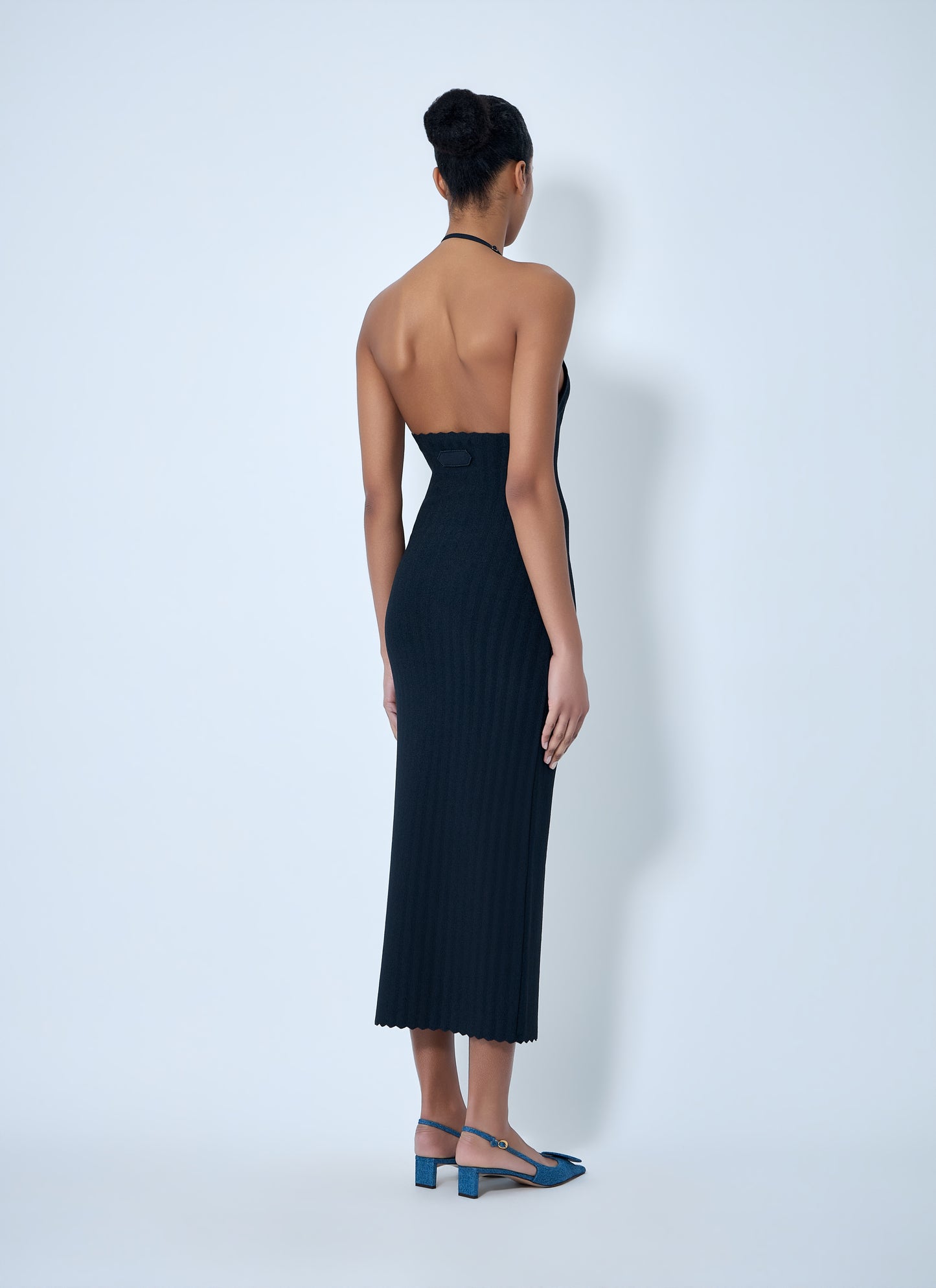 Jacquemus Women Halterneck Ribbed Knit Dress JACQUEMUS