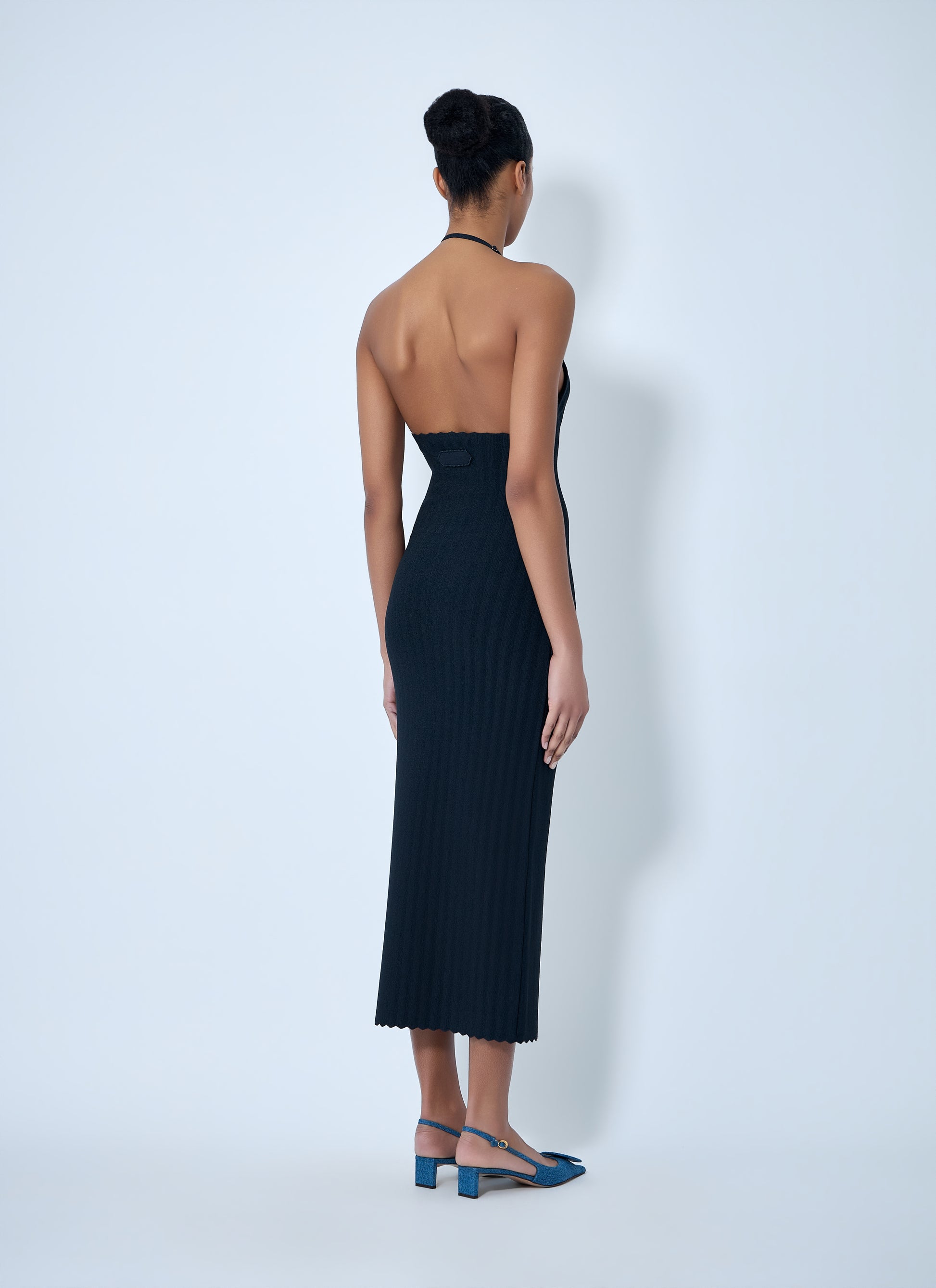 Jacquemus Women Halterneck Ribbed Knit Dress JACQUEMUS