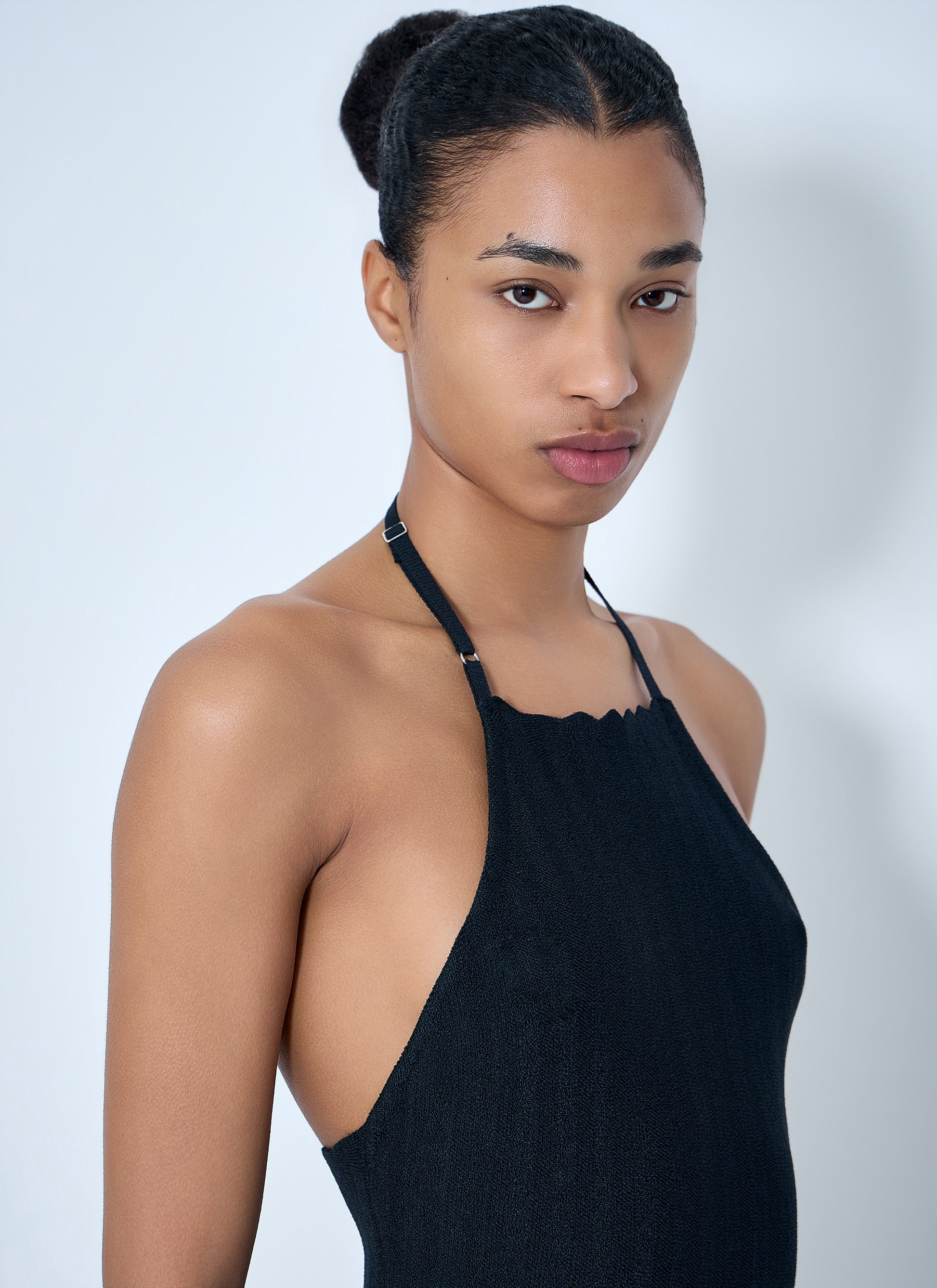 Jacquemus Women Halterneck Ribbed Knit Dress JACQUEMUS