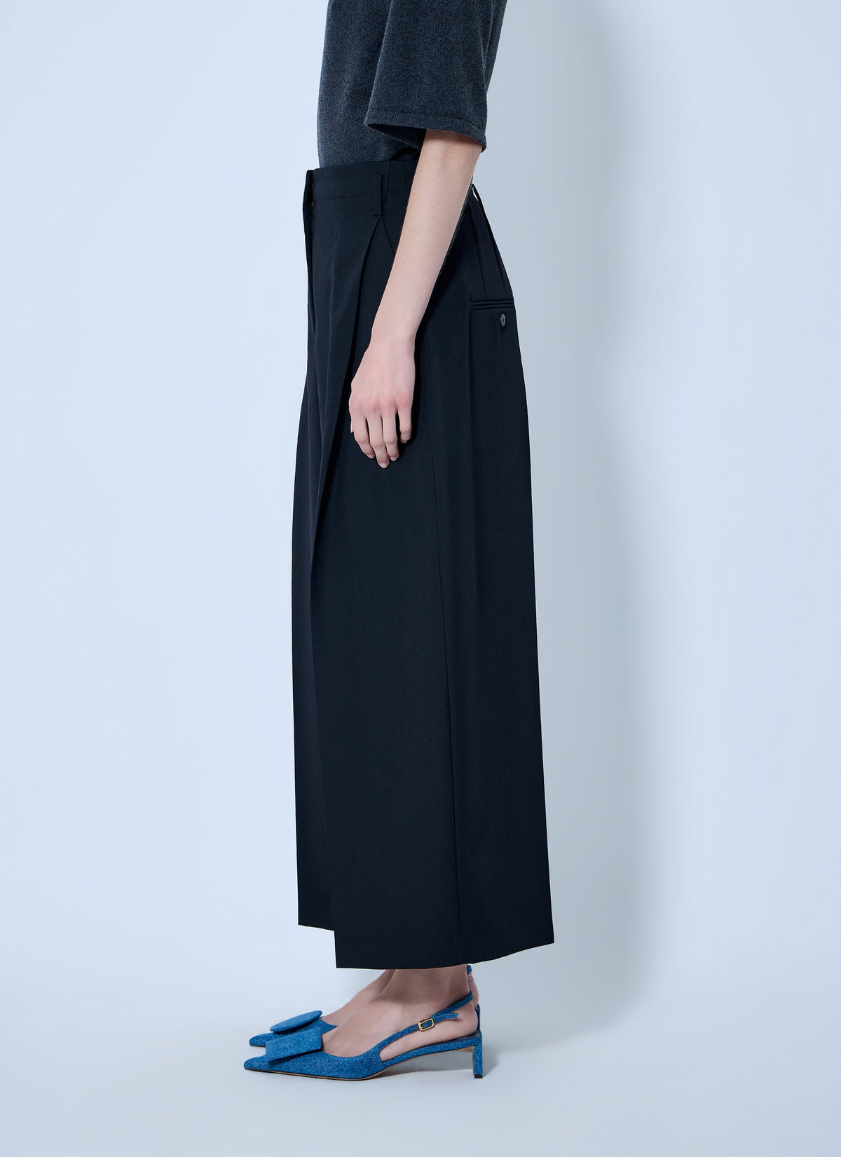 Jacquemus Women Le Pantalon Miami Wool Wide-Leg Pants JACQUEMUS