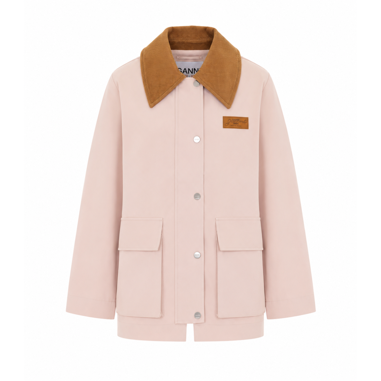 Ganni Women Jacket In Pink Twill