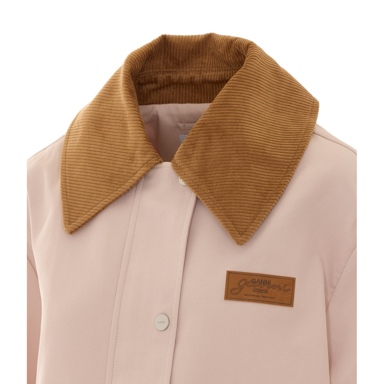 Ganni Women Jacket In Pink Twill