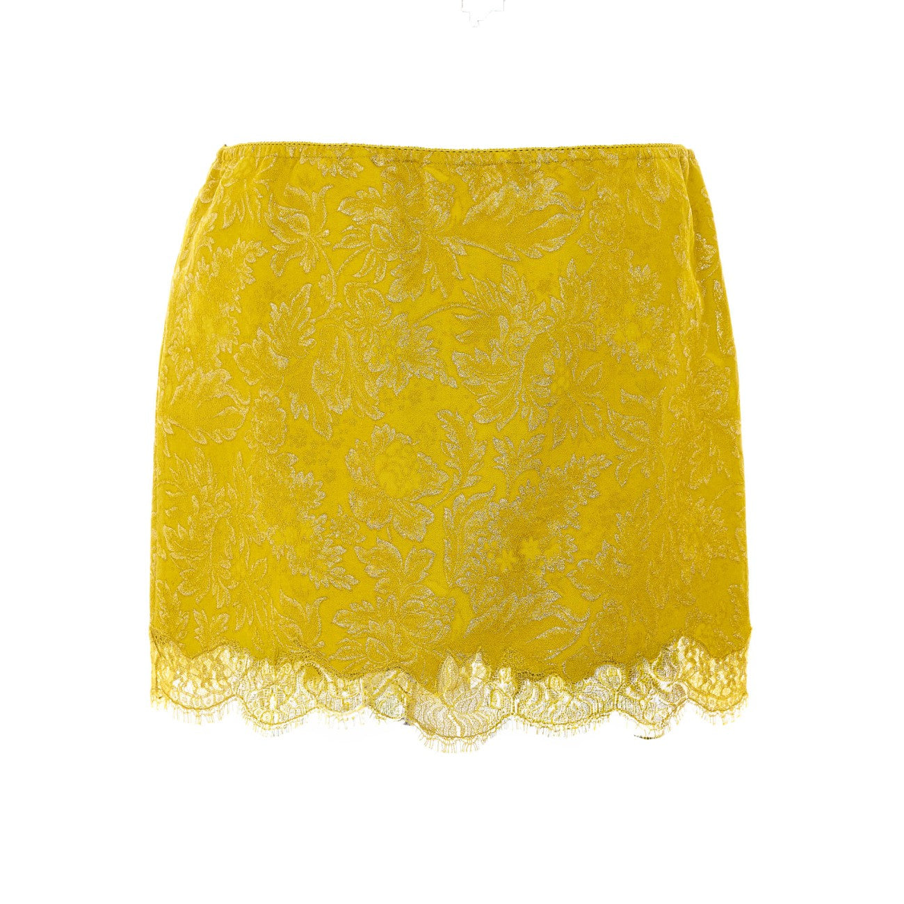 Saint Laurent Women Jacquard And Lace Barocca Mini Skirt SAINT LAURENT