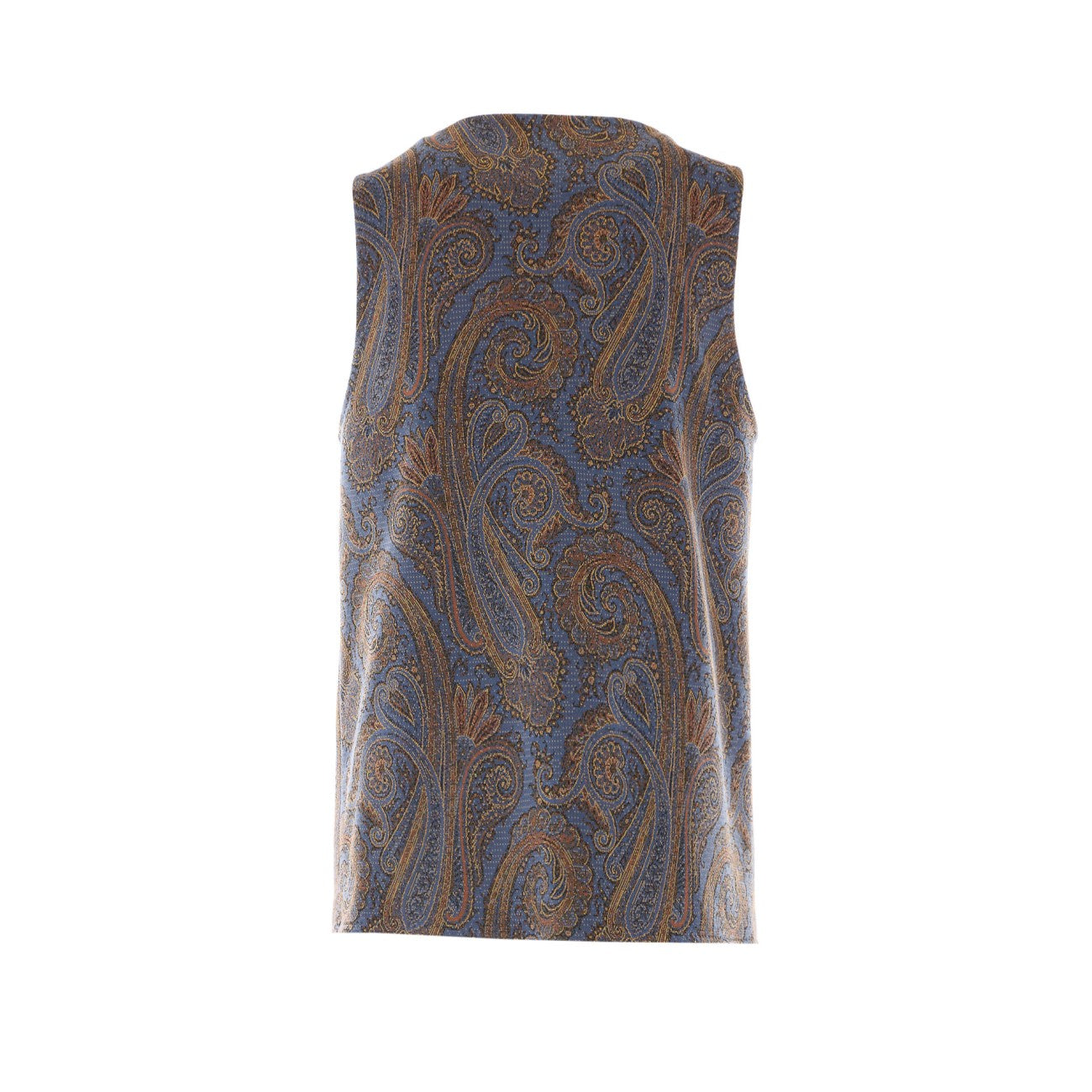 Etro Women Jacquard Cotton Blend Vest With Paisley Pattern ETRO