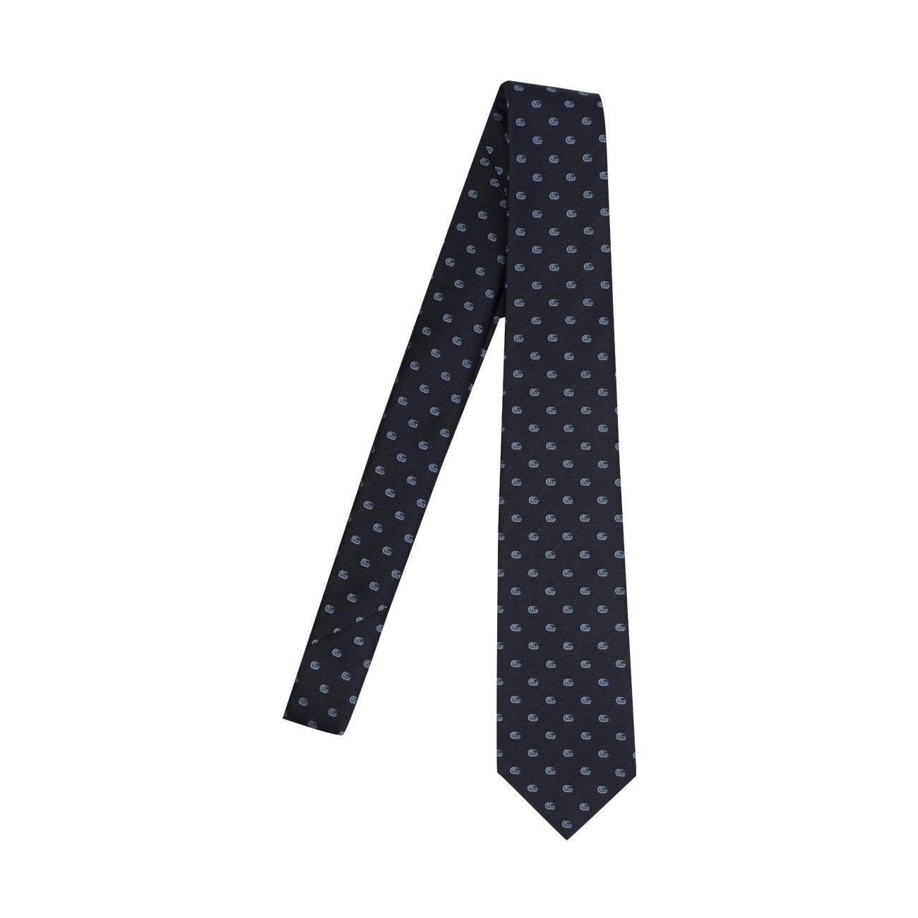 Gucci Men Jacquard Silk Tie With Double G GUCCI