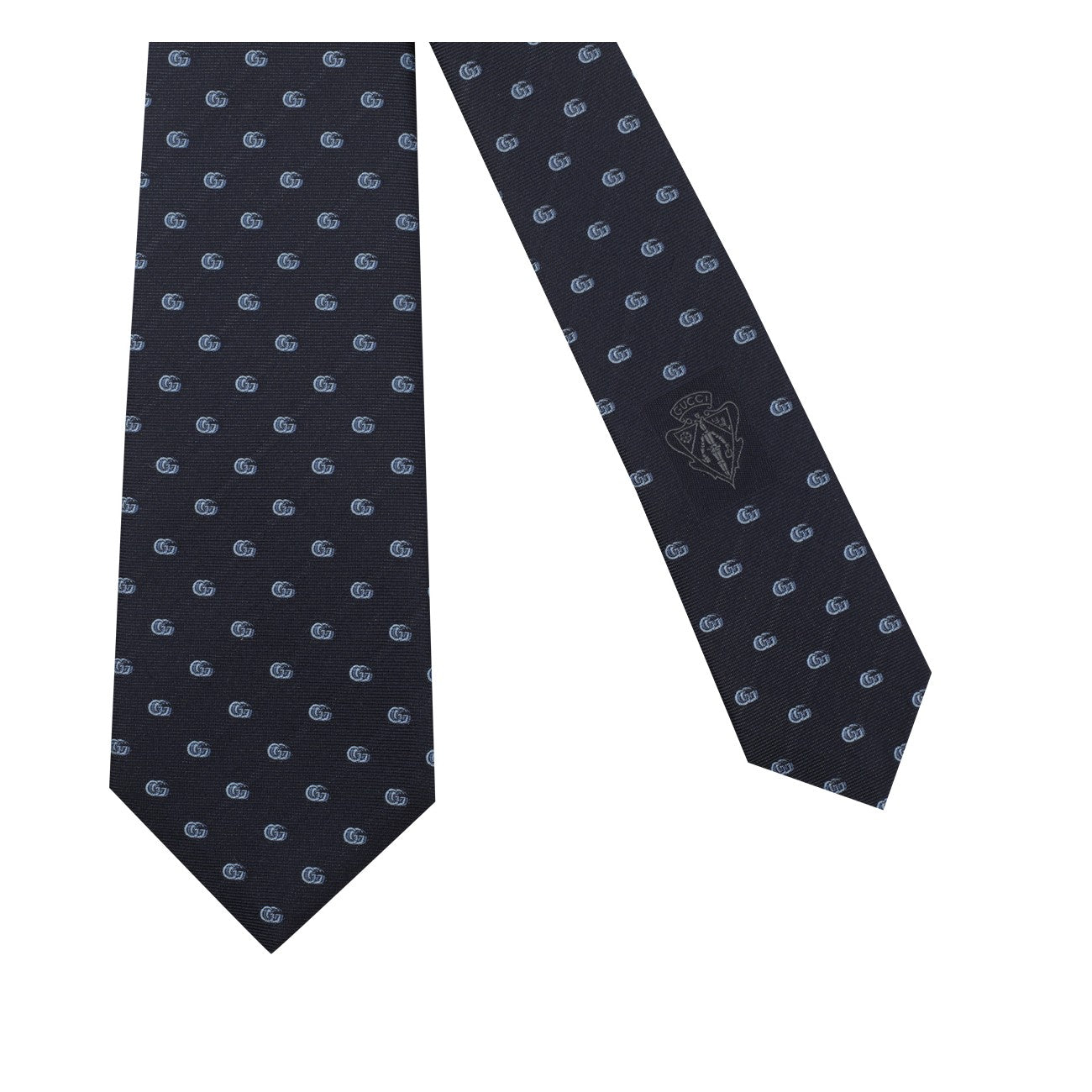 Gucci Men Jacquard Silk Tie With Double G GUCCI