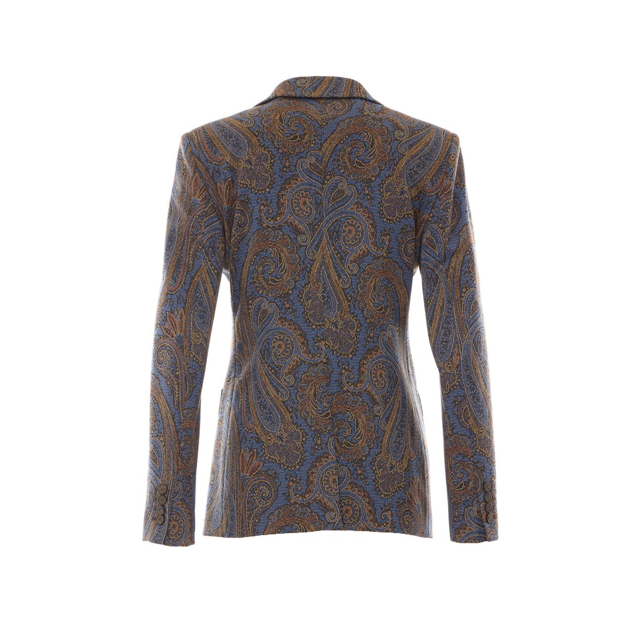 Etro Women Jacquard Single-Breasted Jacket In Cotton Blend With Paisley Pattern ETRO