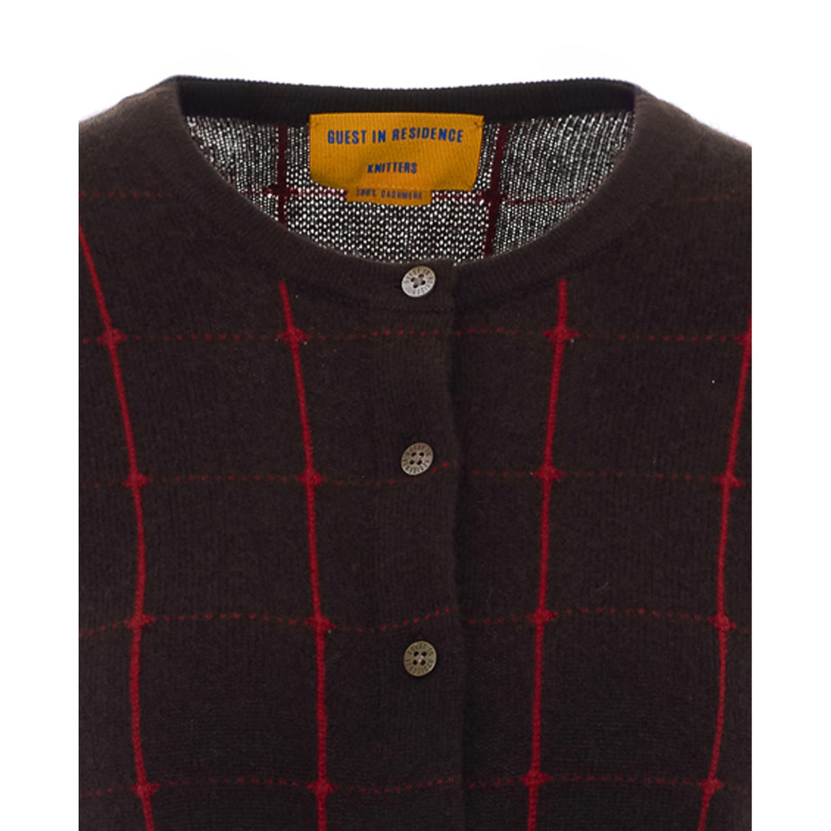 Guest In Residence Women Jane Checker Cardigan GUEST IN RESIDENCE