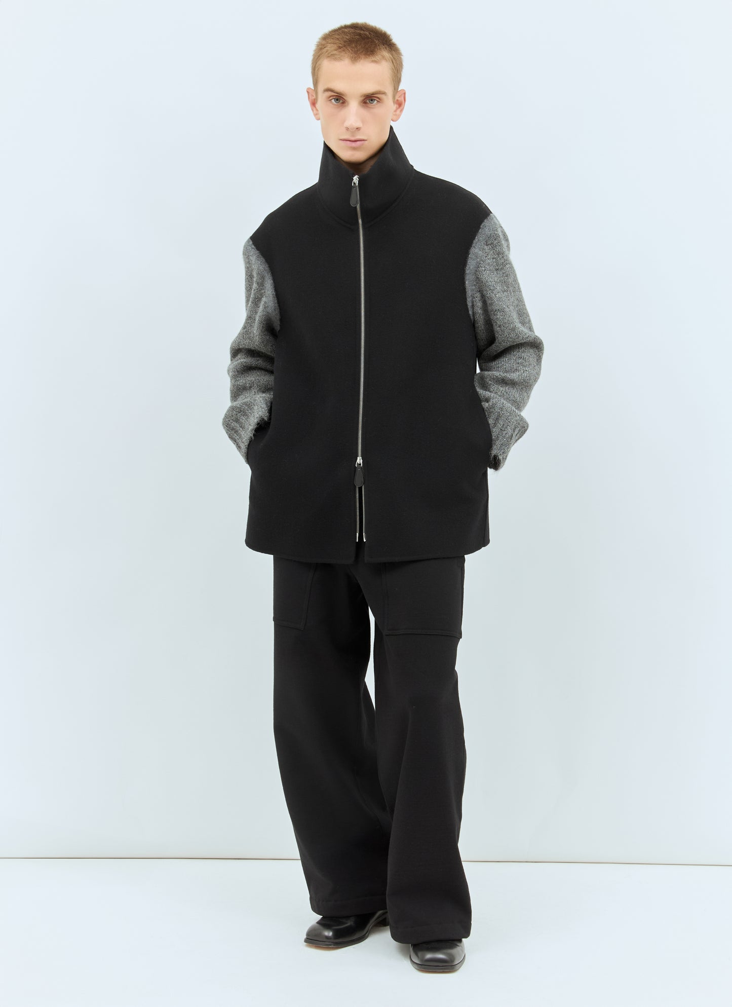 Jil Sander Men Knit-Sleeves Wool Jacket JIL SANDER