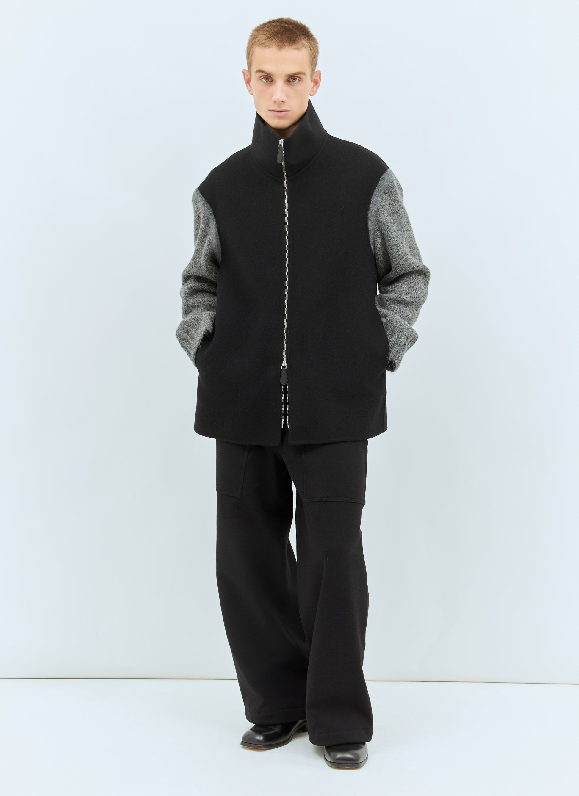 Jil Sander Men Knit-Sleeves Wool Jacket JIL SANDER