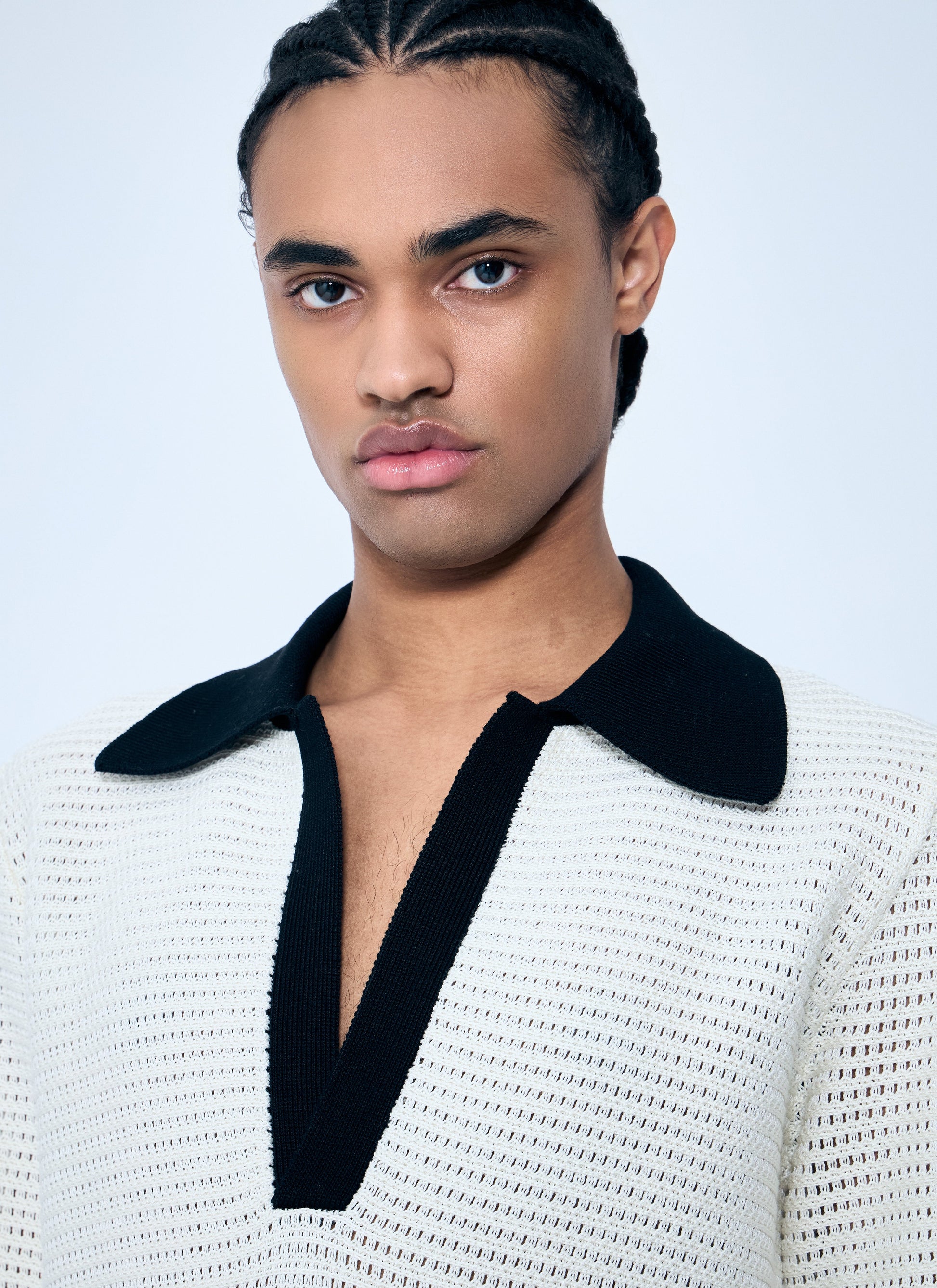 Jil Sander Men Open-Knit Polo Shirt JIL SANDER