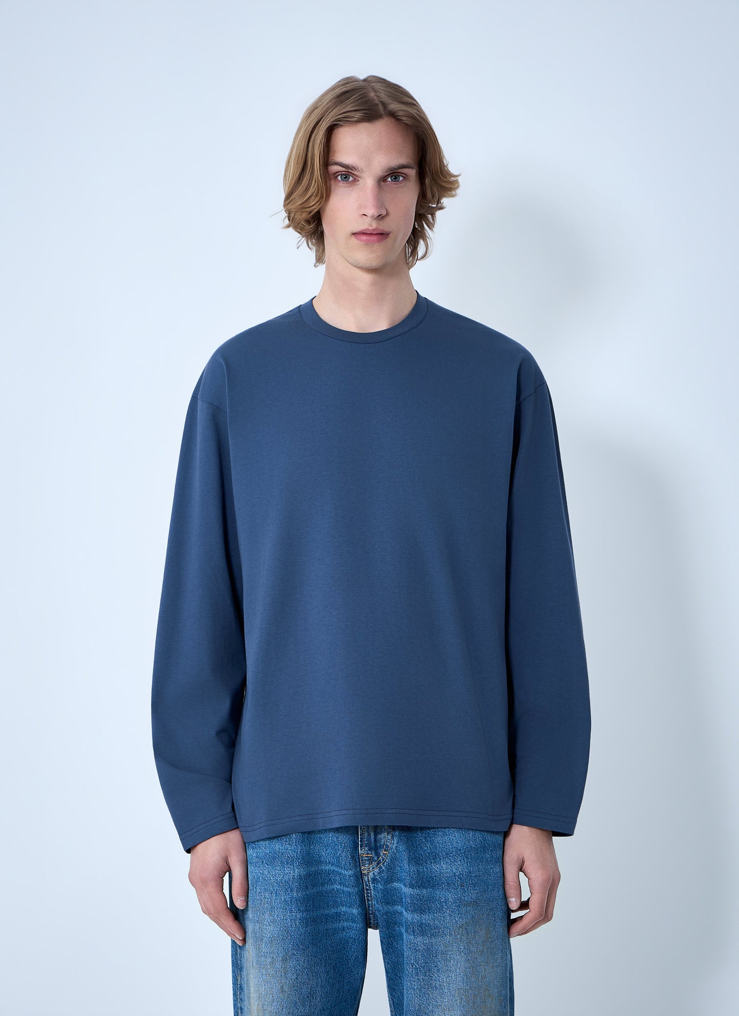 Jil Sander Men Ribbed Crewneck Long Sleeve Top JIL SANDER