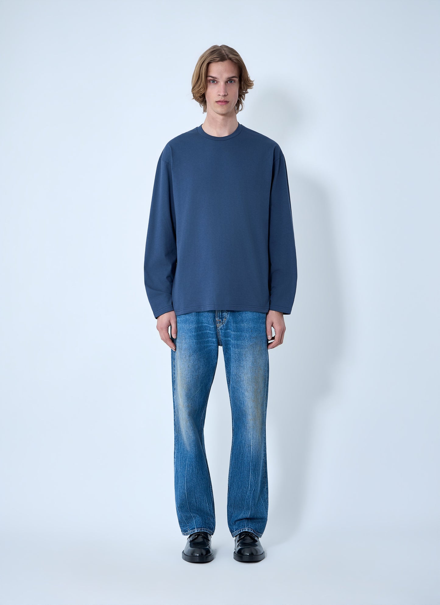 Jil Sander Men Ribbed Crewneck Long Sleeve Top JIL SANDER