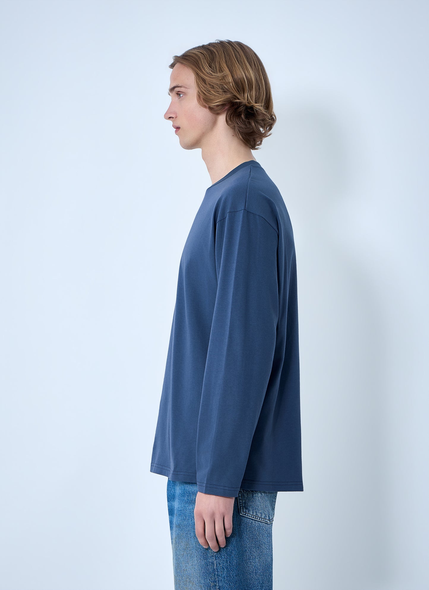 Jil Sander Men Ribbed Crewneck Long Sleeve Top JIL SANDER