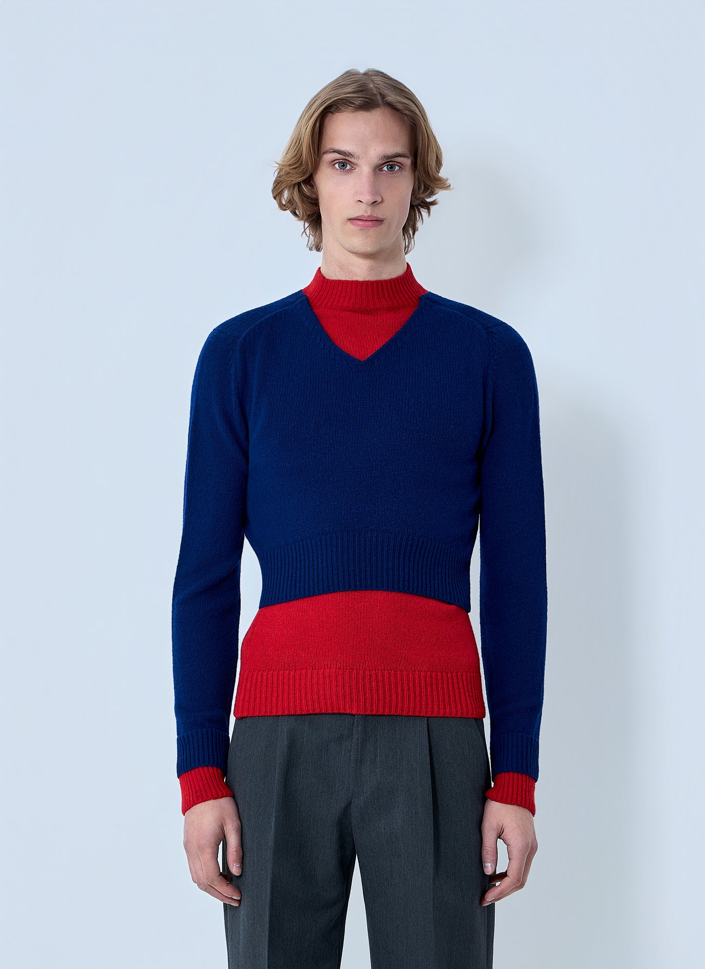 Jil Sander Men Layered Knit Sweater JIL SANDER