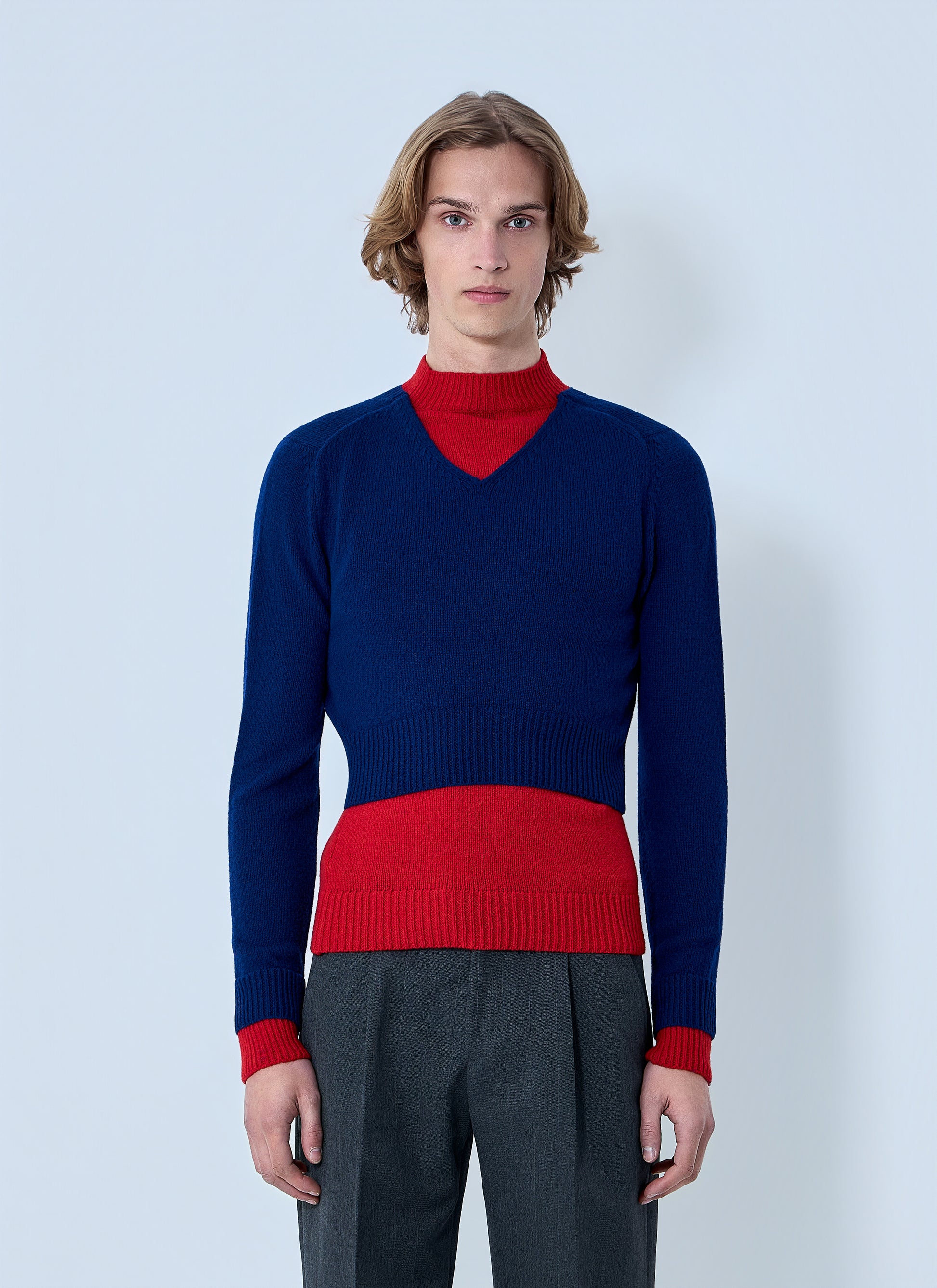 Jil Sander Men Layered Knit Sweater JIL SANDER