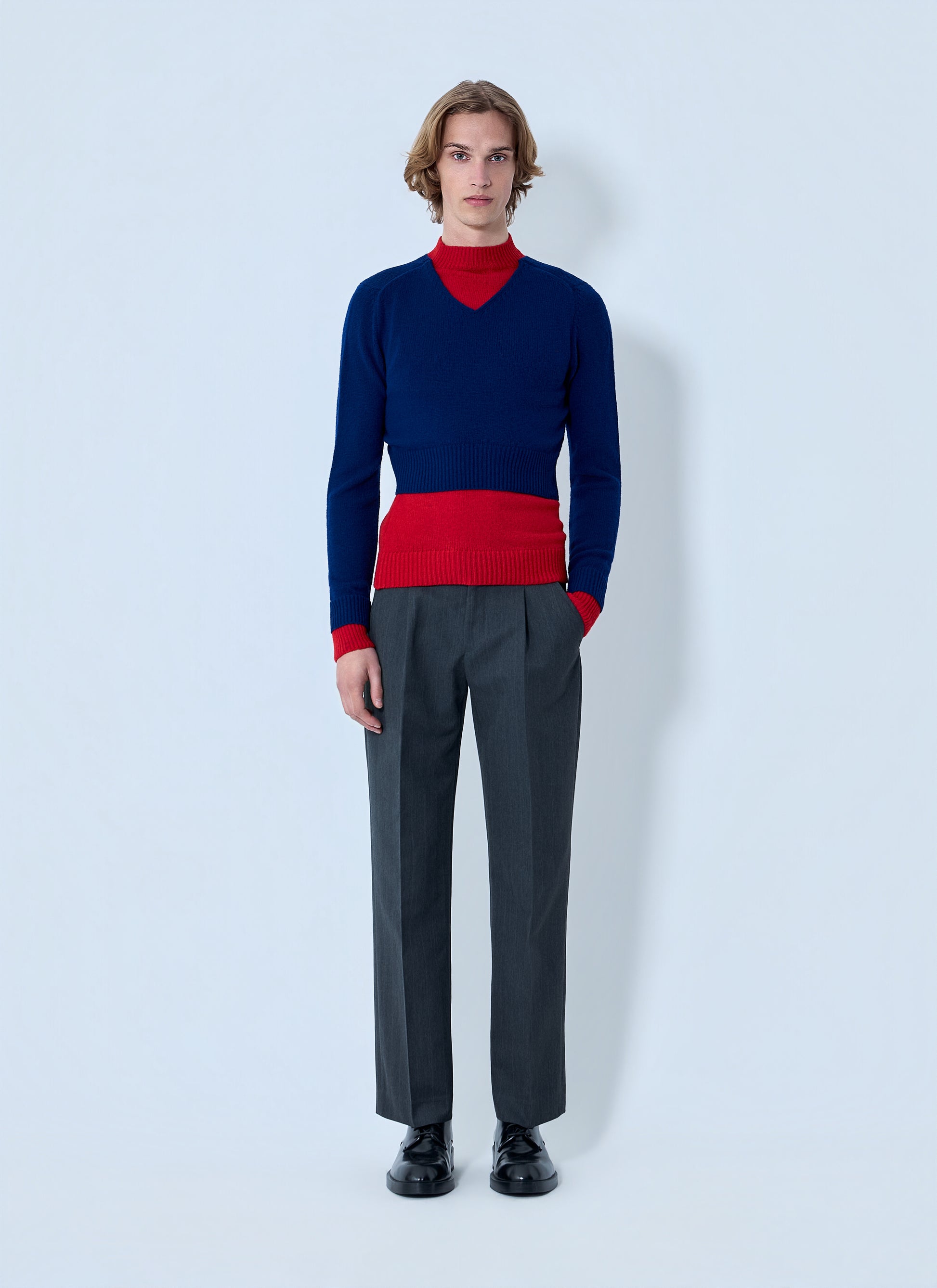 Jil Sander Men Layered Knit Sweater JIL SANDER