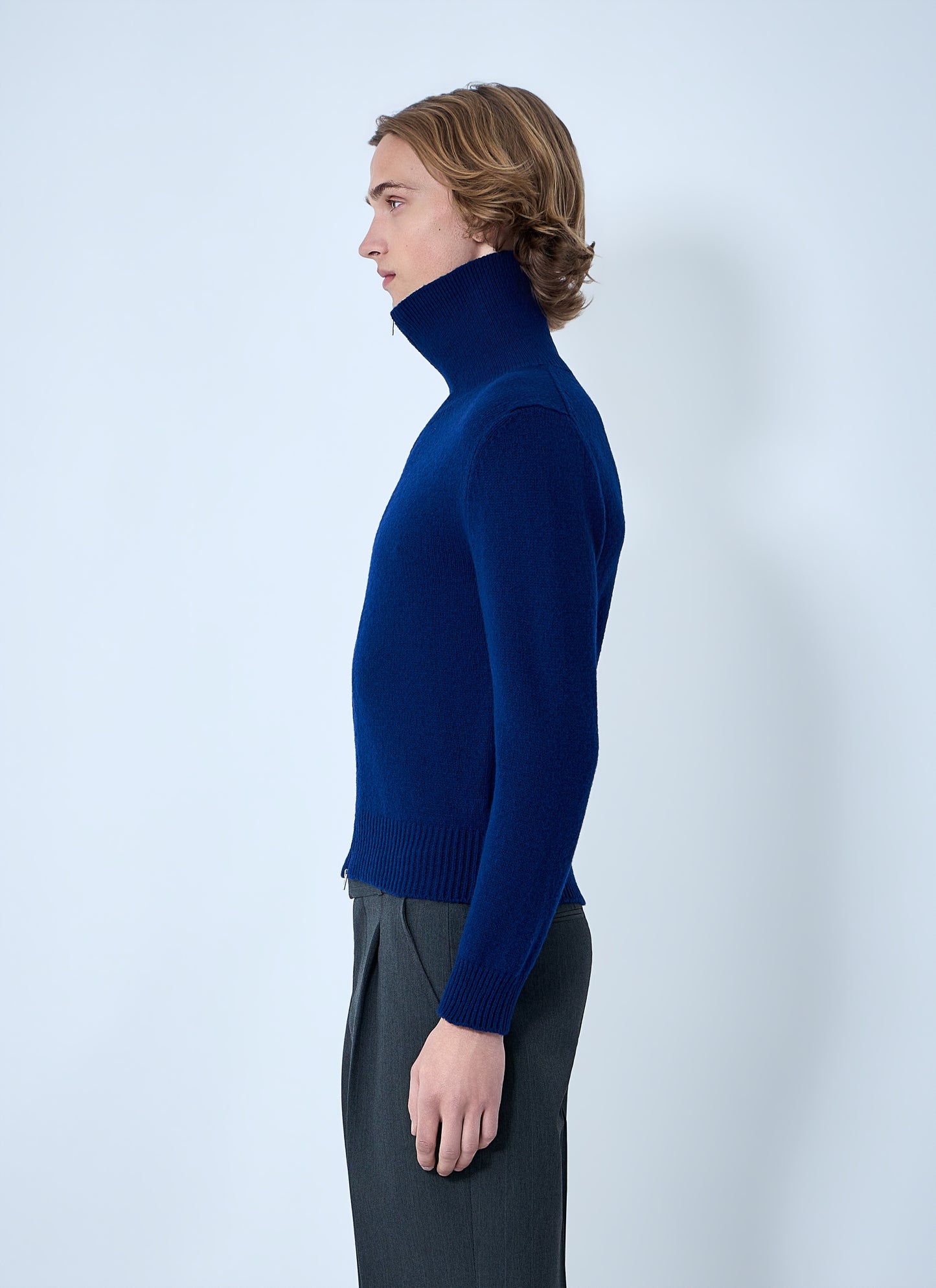 Jil Sander Men Zip-Up Wool Knit Cardigan JIL SANDER