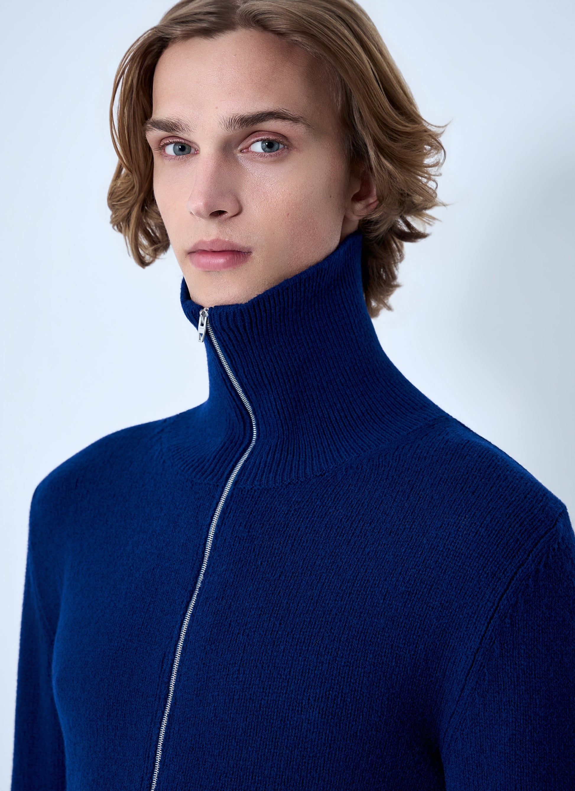 Jil Sander Men Zip-Up Wool Knit Cardigan JIL SANDER
