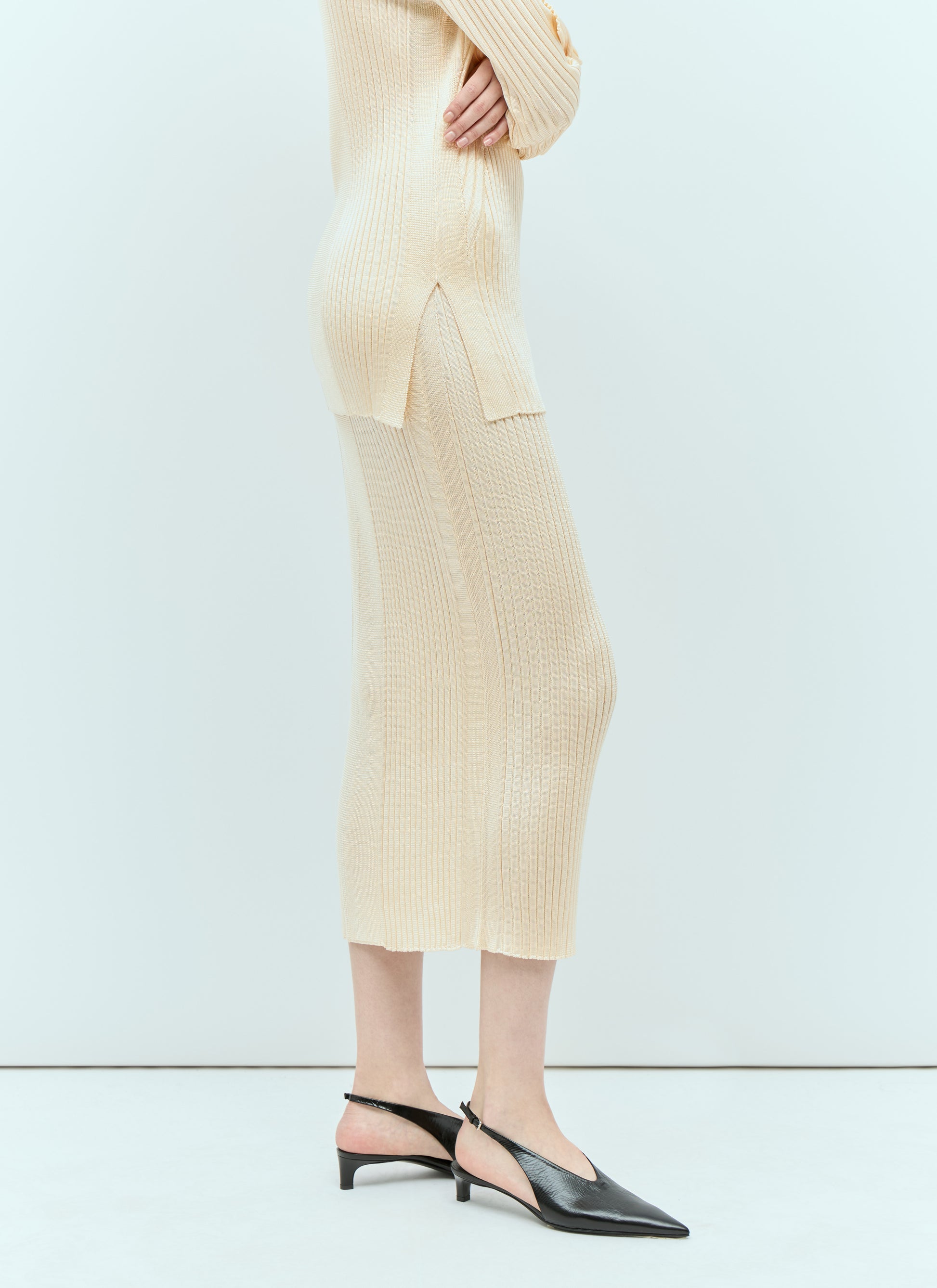Jil Sander Women Rib Knit Midi Skirt JIL SANDER