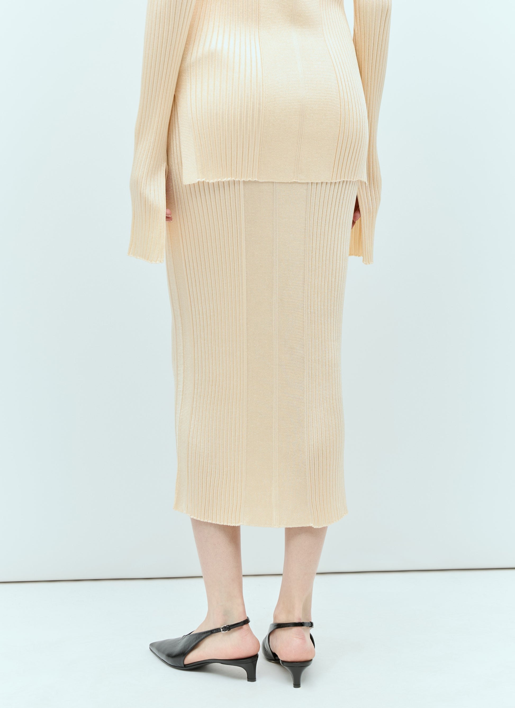 Jil Sander Women Rib Knit Midi Skirt JIL SANDER