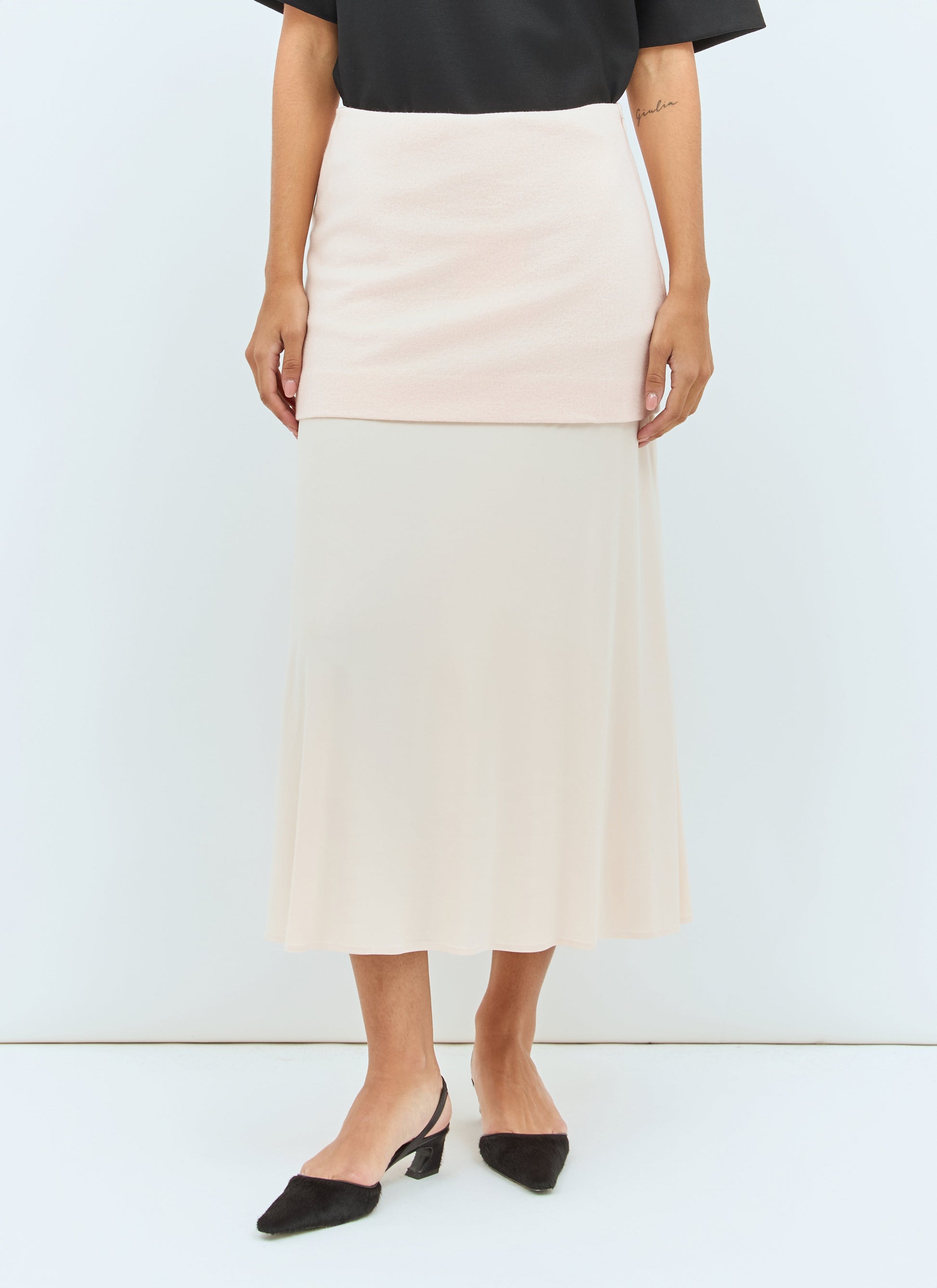 Jil Sander Women Layered Midi Skirt JIL SANDER