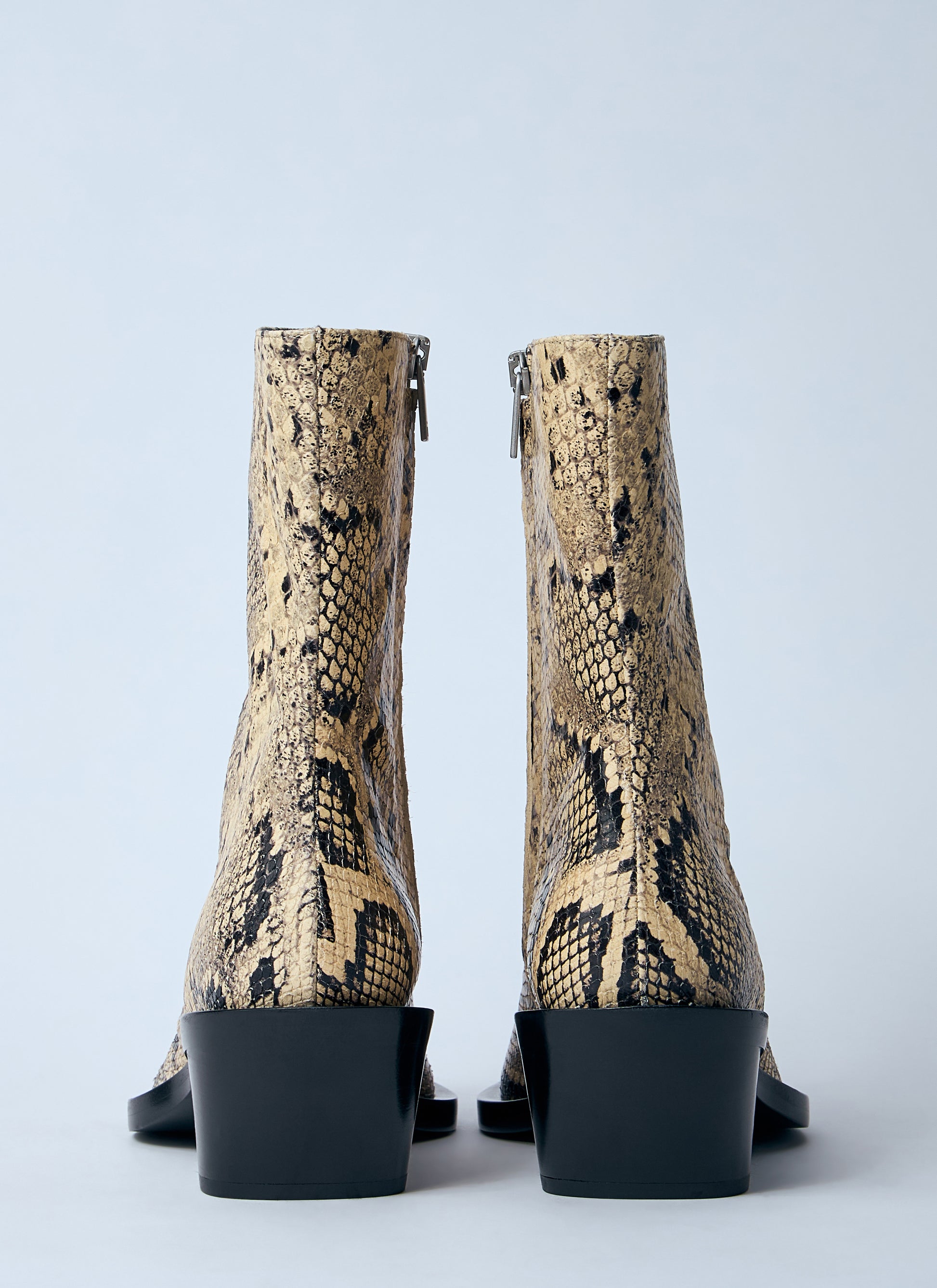 Jil Sander Women Snakeskin Embossed Leather Boots JIL SANDER