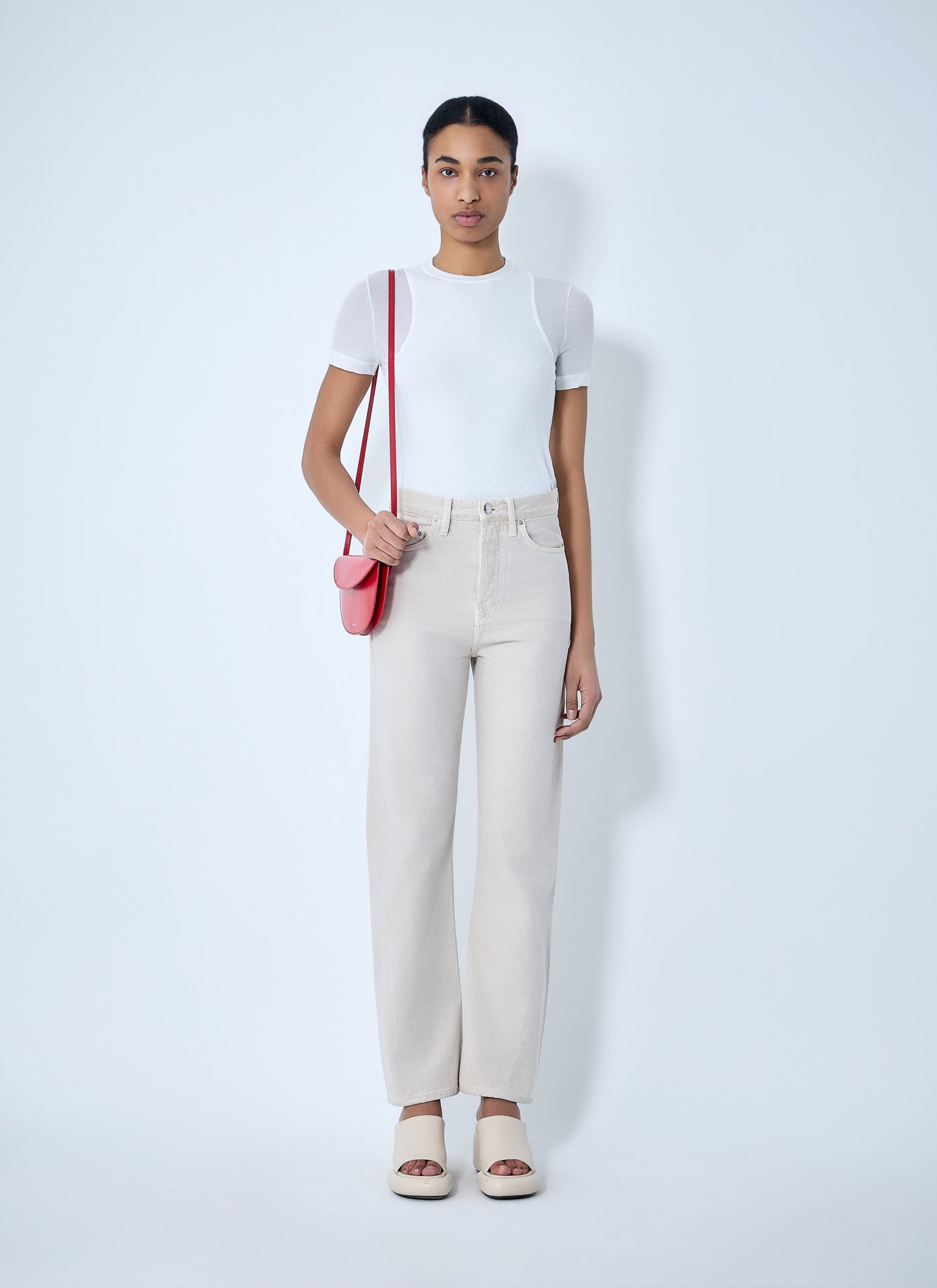 Jil Sander Women Crew Neck Fitted T-Shirt JIL SANDER