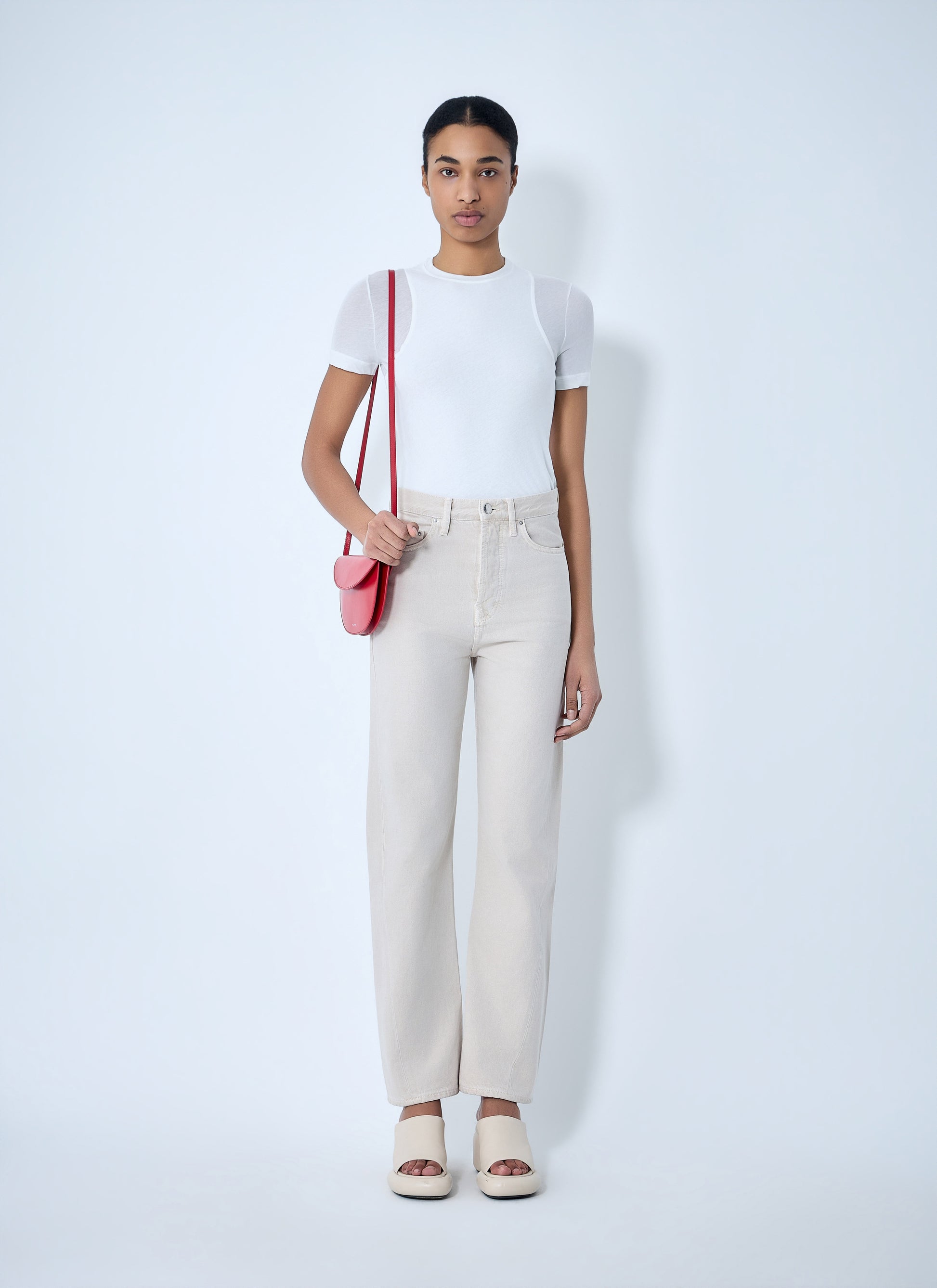 Jil Sander Women Crew Neck Fitted T-Shirt JIL SANDER