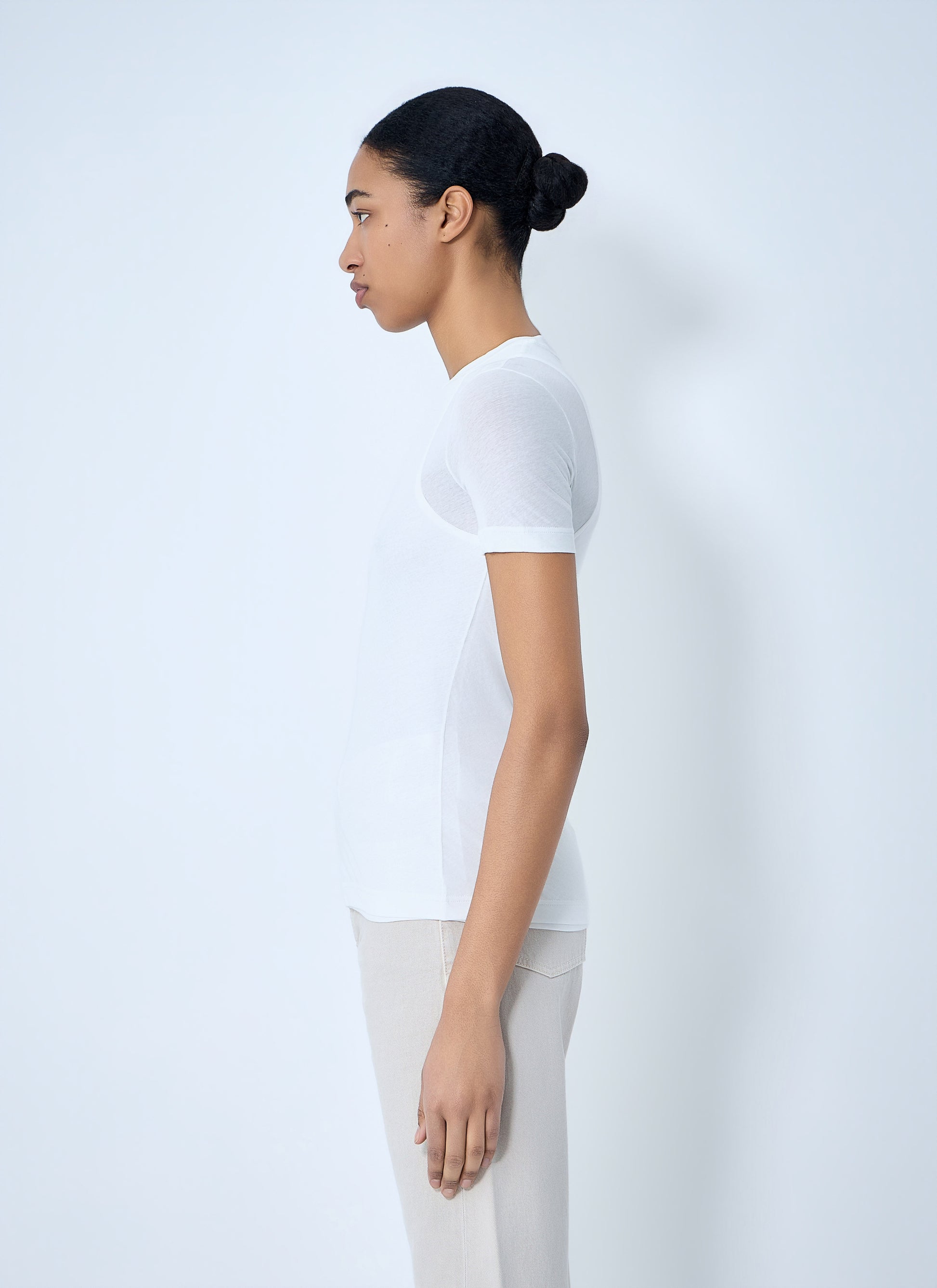 Jil Sander Women Crew Neck Fitted T-Shirt JIL SANDER